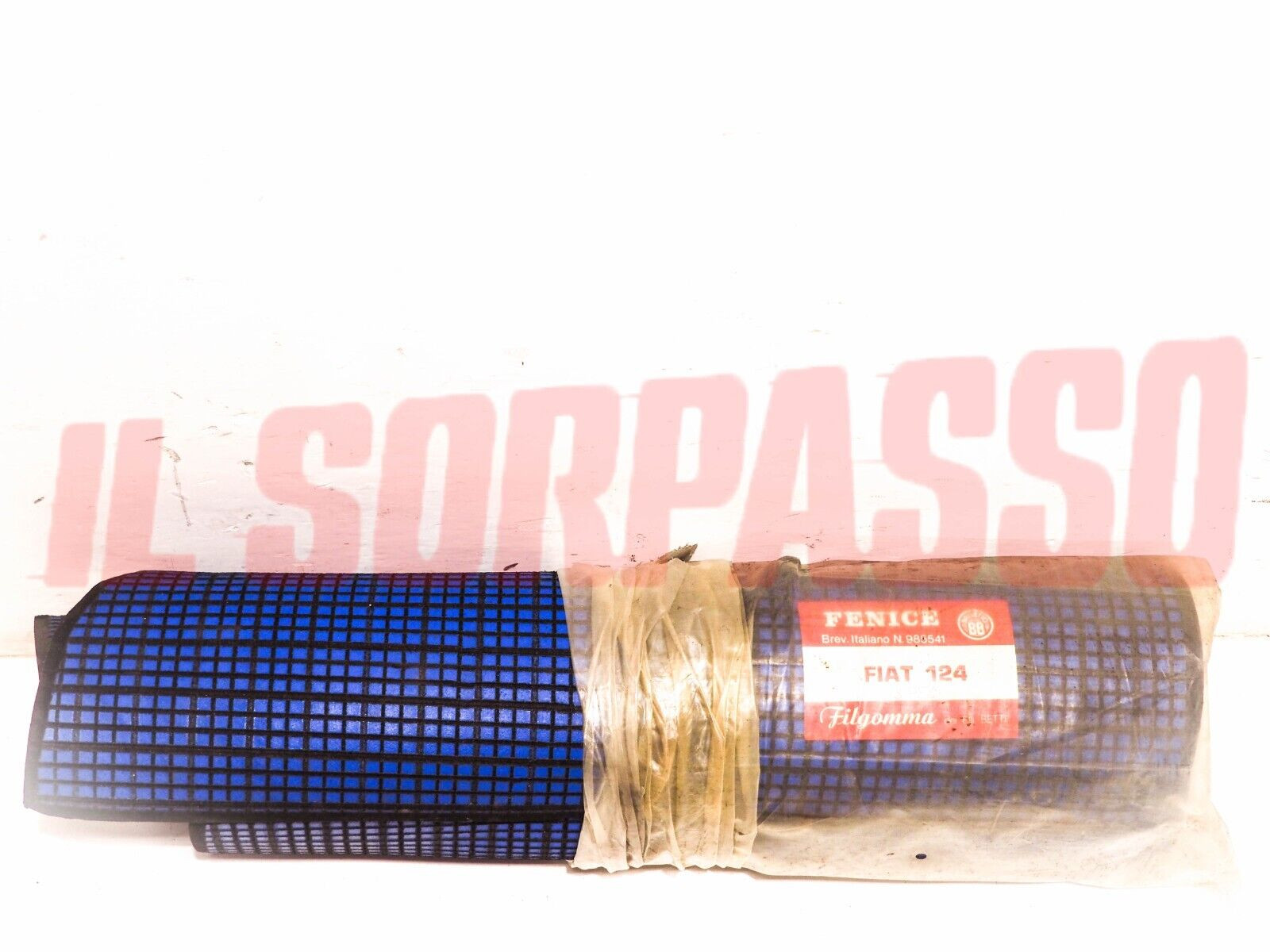 SOPRA TAPPETI BLU E NERI FIAT 124 BERLINA + FAMILIARE ORIGINALI IN 3 PEZZI