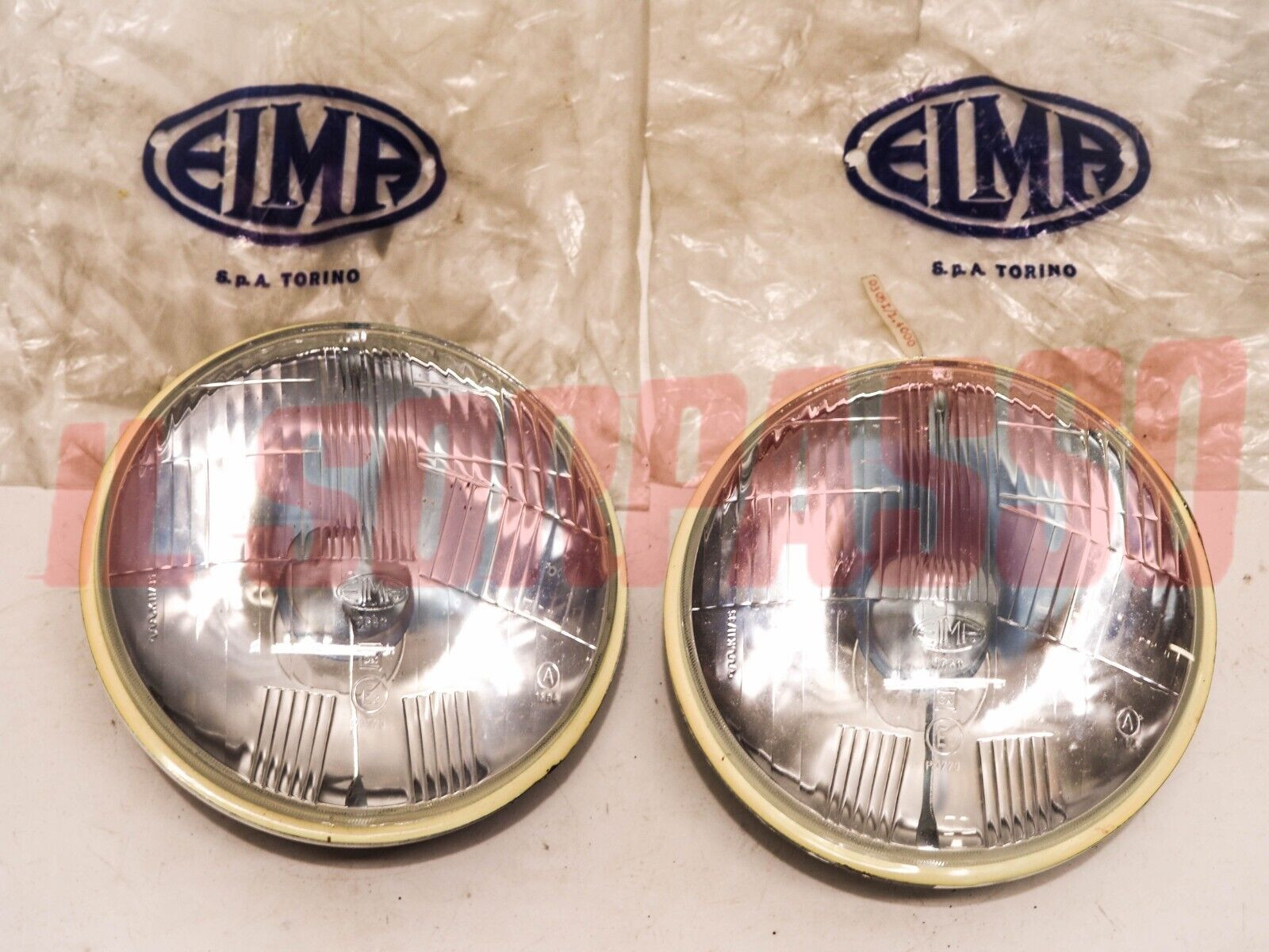 FANALI FARI GRUPPI OTTICI FIAT 600 E - 750 FANALONA ORIGINALI ELMA