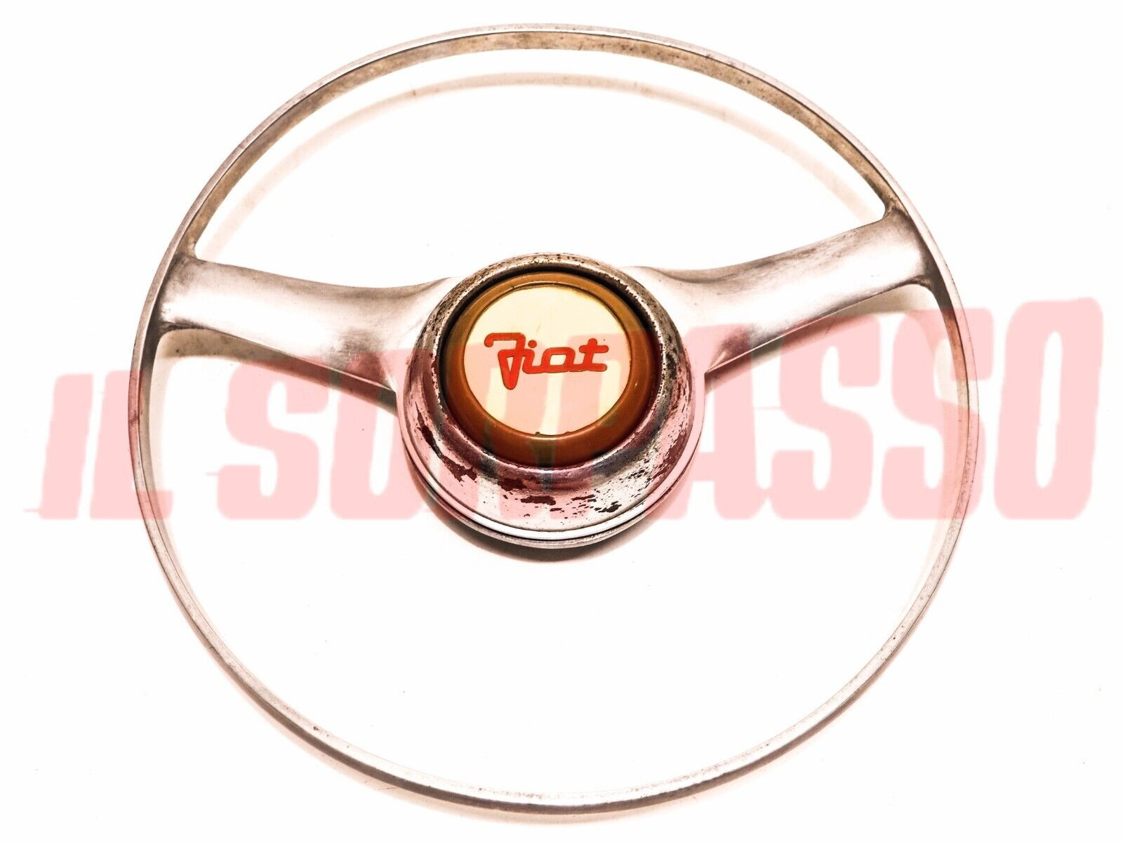 ANELLO SERVOCLACSON VOLANTE + PULSANTE STERZO FIAT 1100 103 BAULETTO E TV H