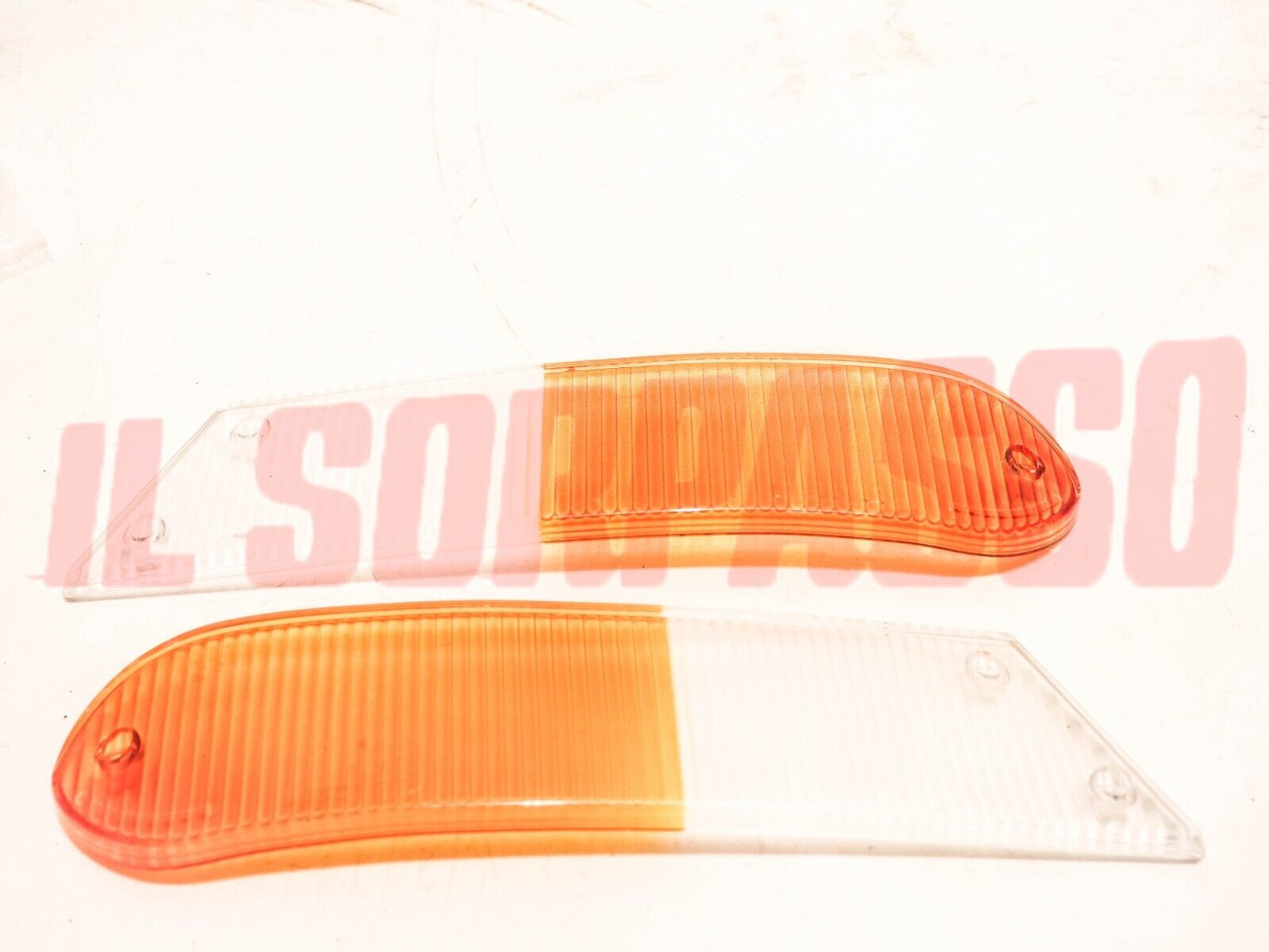 PLASTICHE FANALINI ANTERIORI BICOLORE LAMBORGHINI MIURA URRACO FIAT 124 SPIDER
