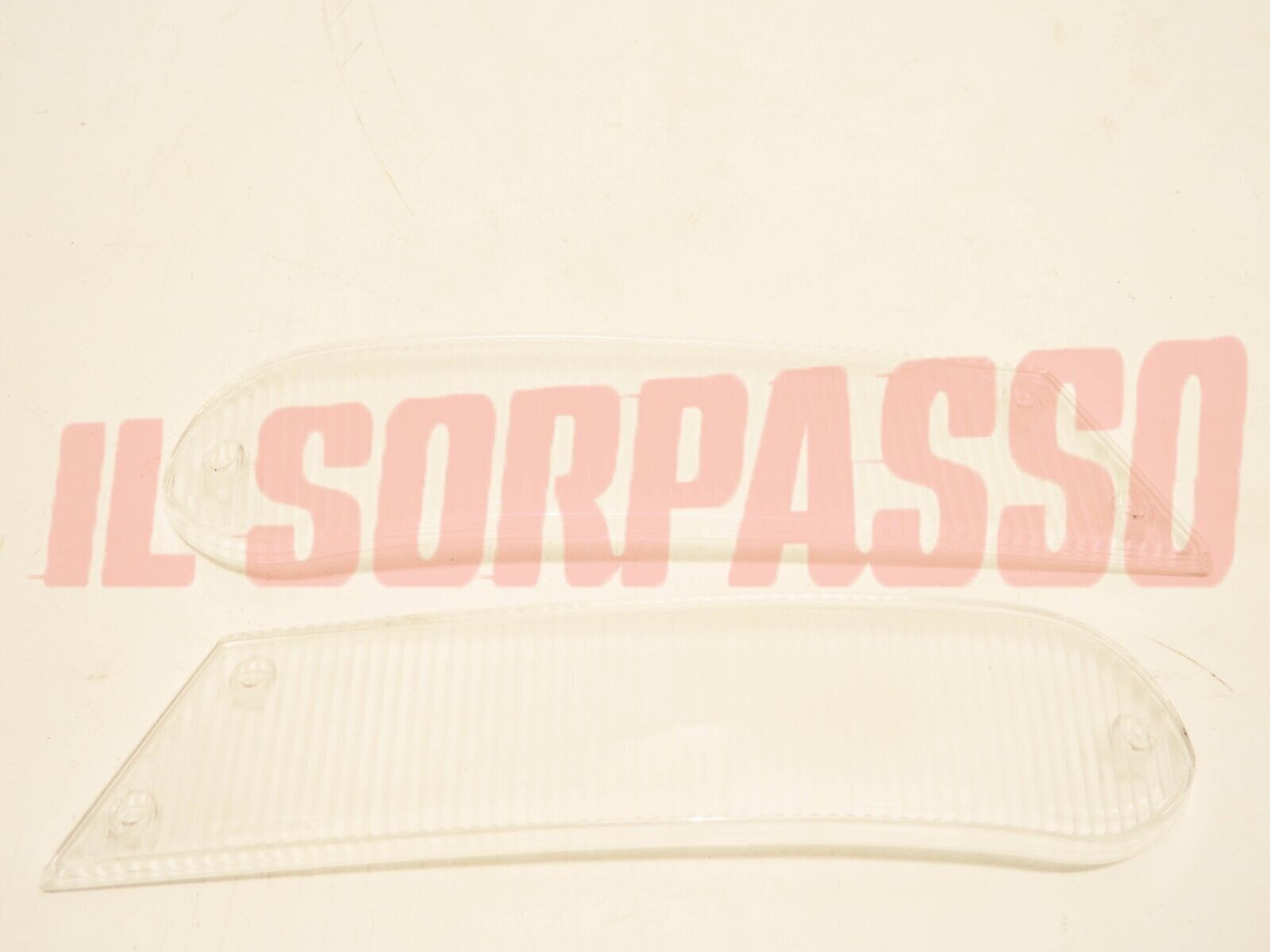 PLASTICHE FANALINI ANTERIORI BIANCHE LAMBORGHINI MIURA URRACO FIAT 124 SPIDER