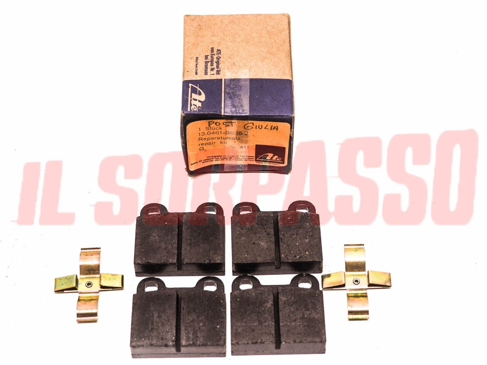 PASTICCHE FRENO POSTERIORI ALFA ROMEO GIULIA GT DUETTO 1300 1600 ORIGINALI ATE