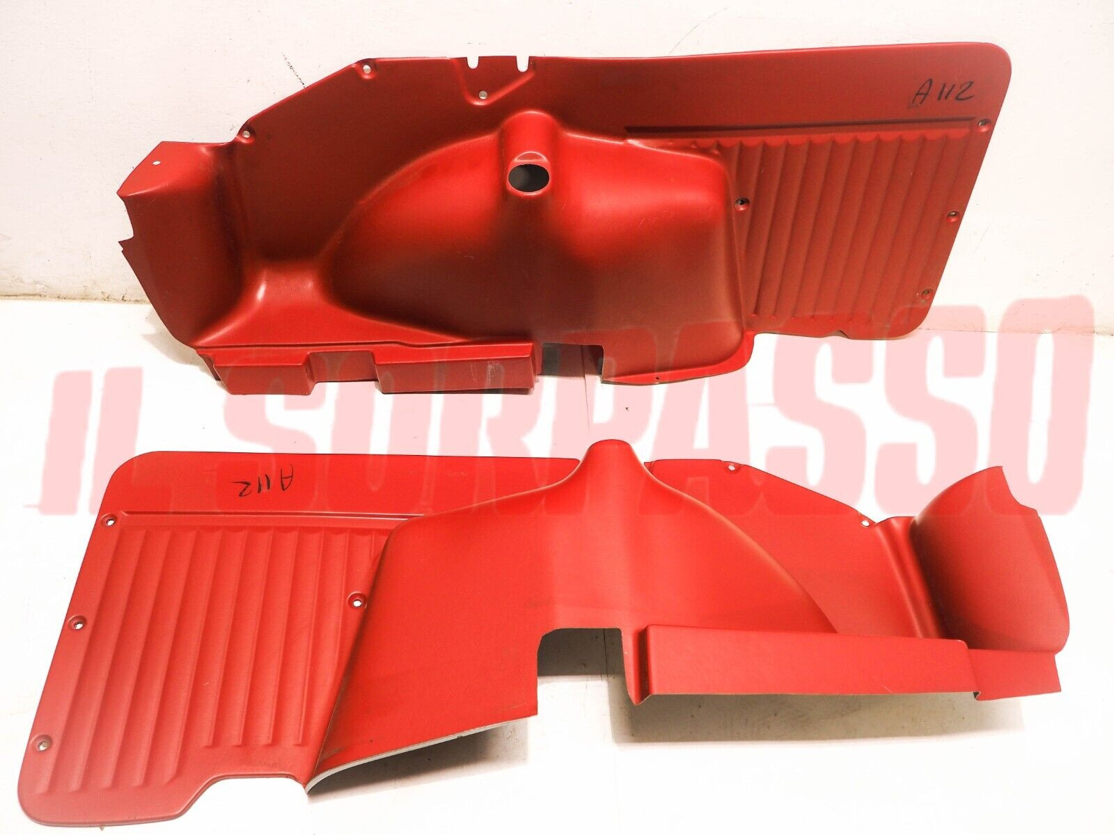 PANNELLI POSTERIORI DESTRO SINISTRO AUTOBIANCHI A112 ABARTH ROSSI SENZA PROFILO