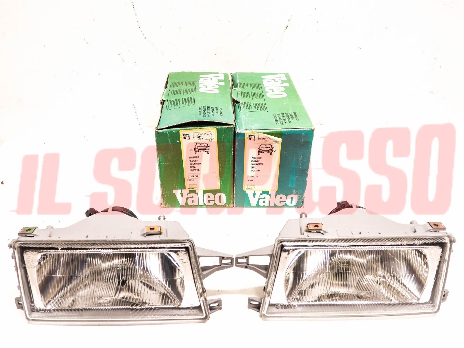 GRUPPI OTTICI DESTRO SINISTRO FANALE FARO FIAT FIORINO DAL 91 ORIGINALI CIBIE