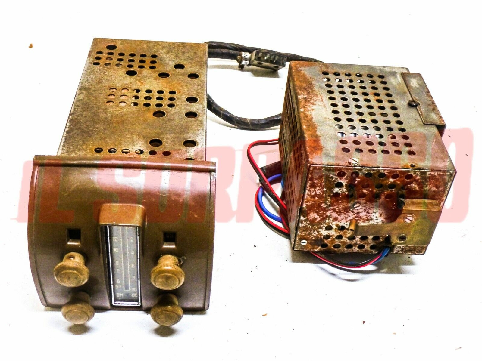 AUTO RADIO AUTOVOX RA 7 F + ALIMENTATORE FIAT 1400 LANCIA AURELIA ALFA 1900