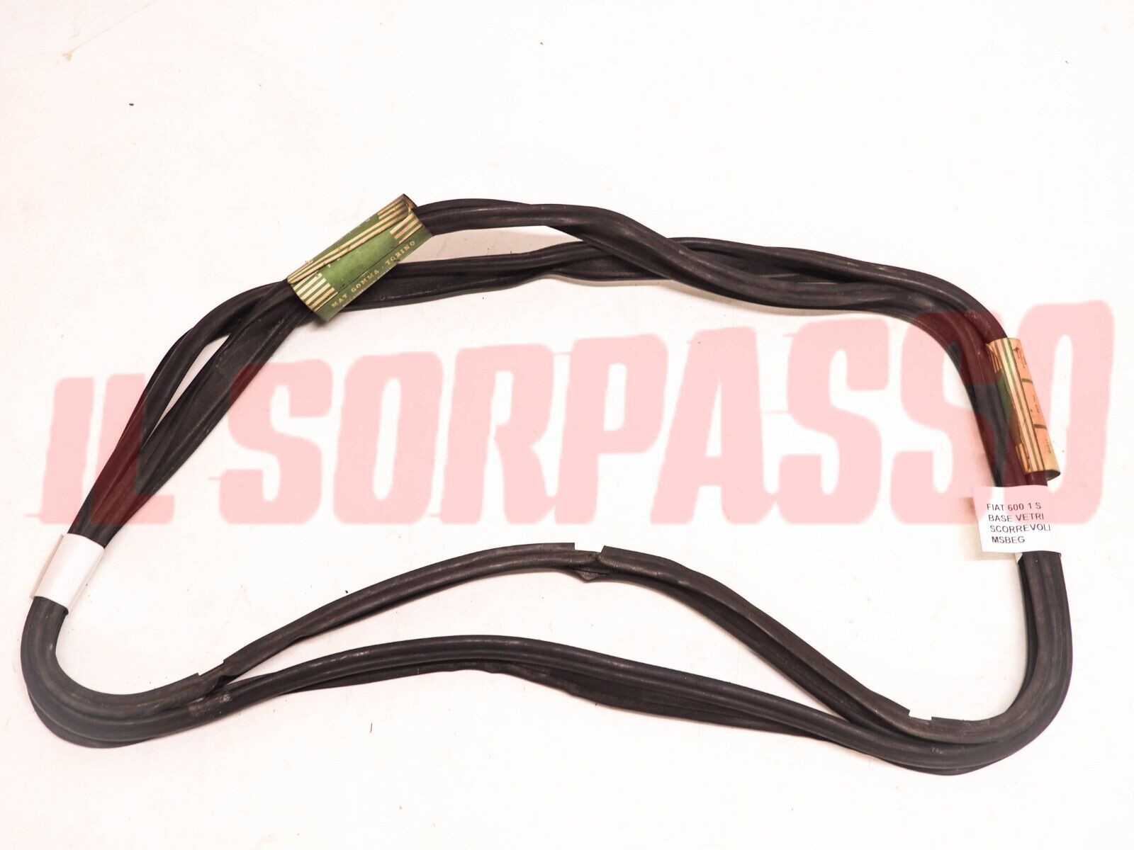 GUARNIZIONI BASI VETRI SCORREVOLI PORTE DESTRA + SINISTRA FIAT 600 1 SERIE ORIG.