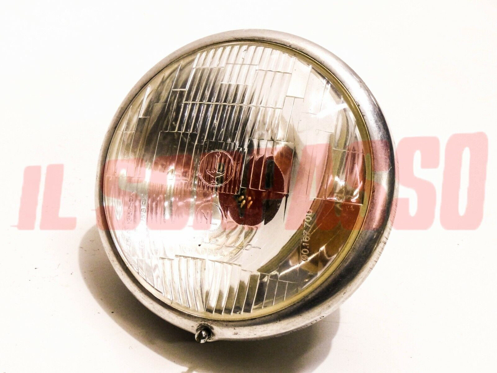 GRUPPO OTTICO FANALE FARO VETRO CORNICE COCCIA PORTALAMPADA FIAT 600 D CARELLO