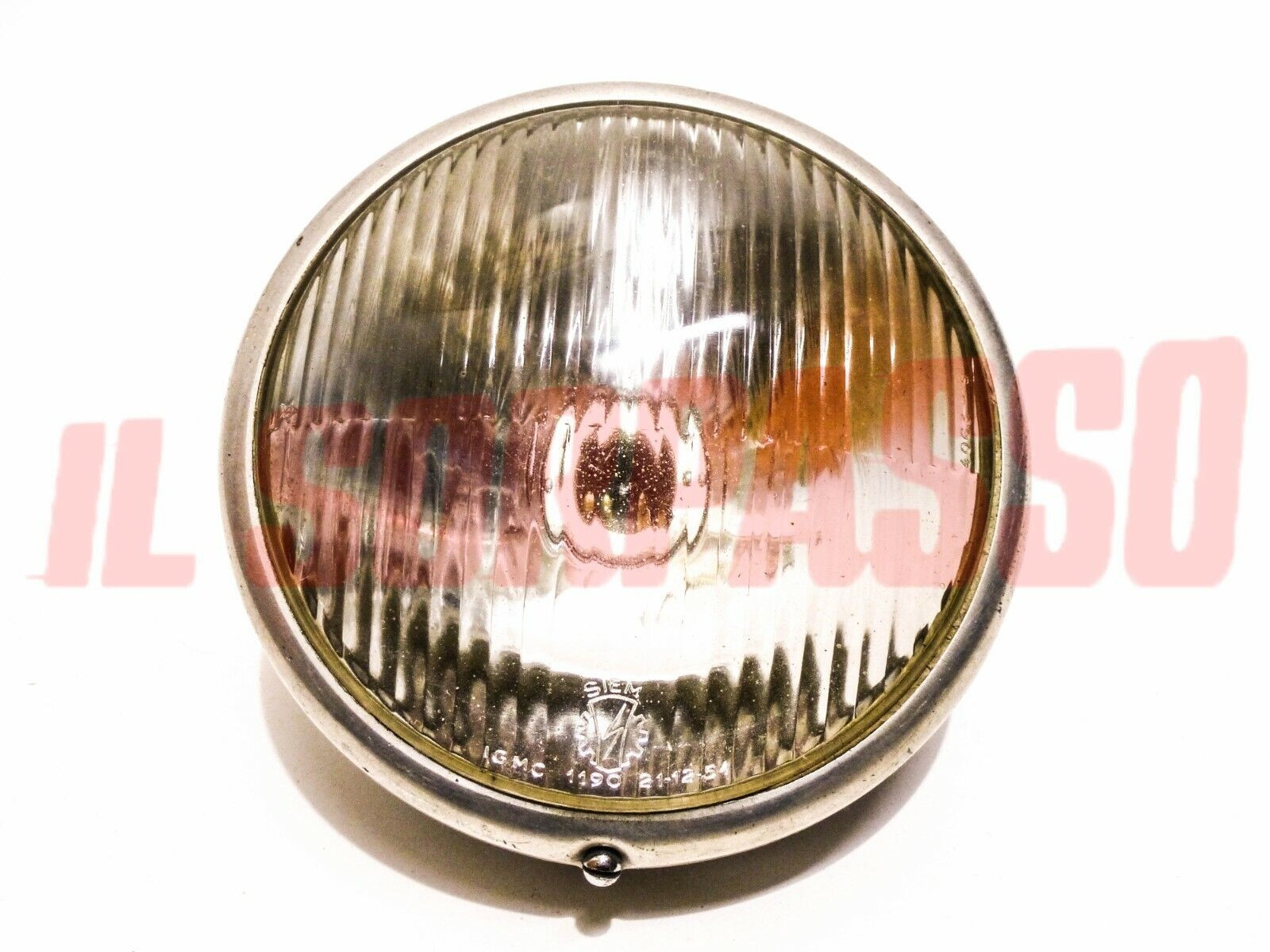 GRUPPO OTTICO FANALE FARO VETRO CORNICE PORTALAMPADA FIAT 600 + MULTIPLA SIEM .