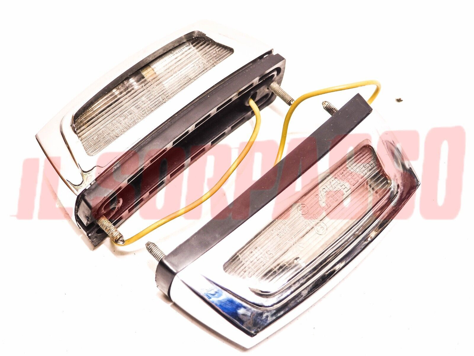 FANALINI LUCI TARGA LANCIA FULVIA COUPE HF ORIGINALI CARELLO FONDO MAGAZZINO