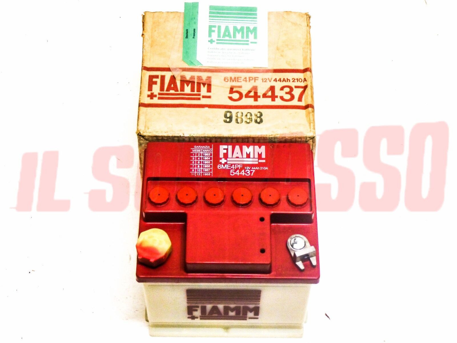 BATTERIA A LIQUIDO FIAM 12 V 44 A VETTURE ANNI 50 60 70 FIAT AUTOBIANCHI LANCIA