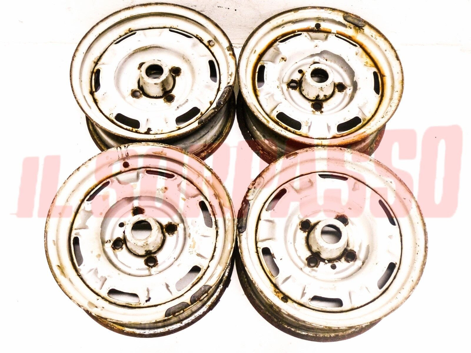 CERCHI RUOTA IN FERRO 12 X 5 FIAT 500 F L R ABARTH 600 ATTACCO STRETTO