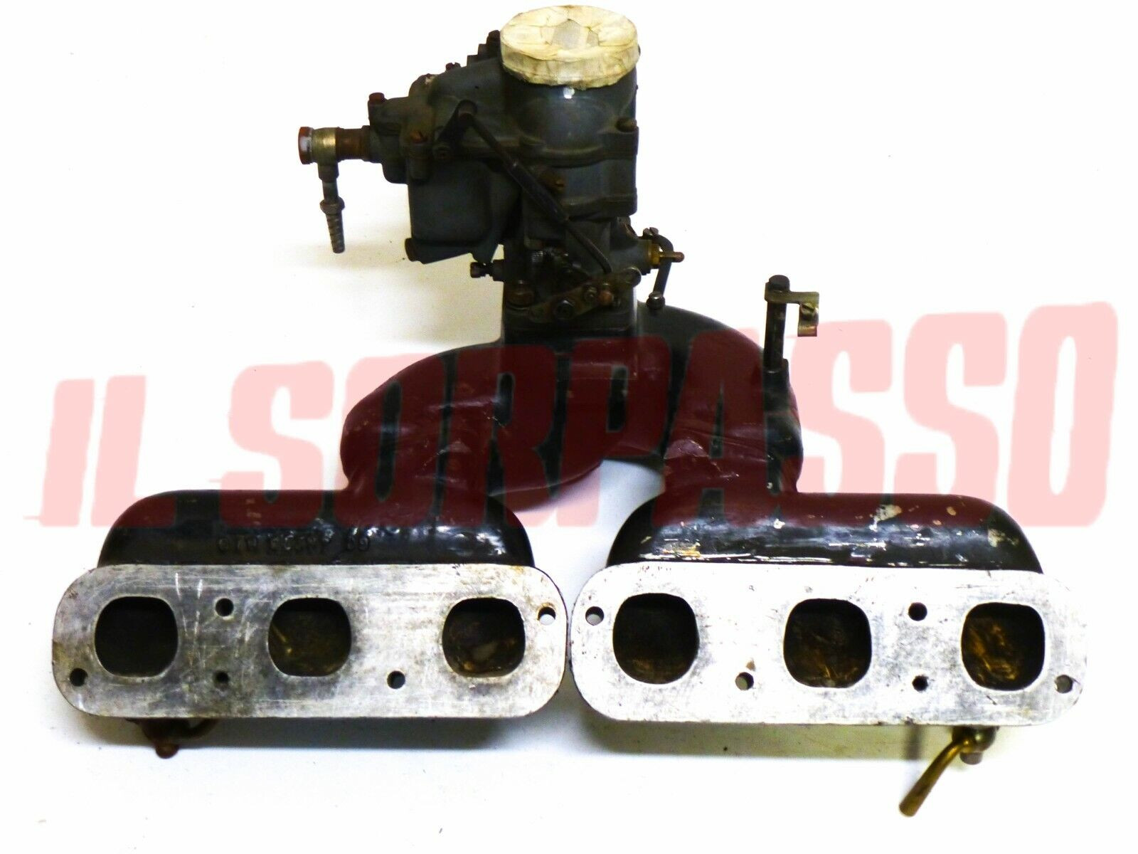 COLLETTORE ASPIRAZIONE + CARBURATORE WEBER 36DCR ALFA ROMEO 6C 2500 cc ORIGINALI