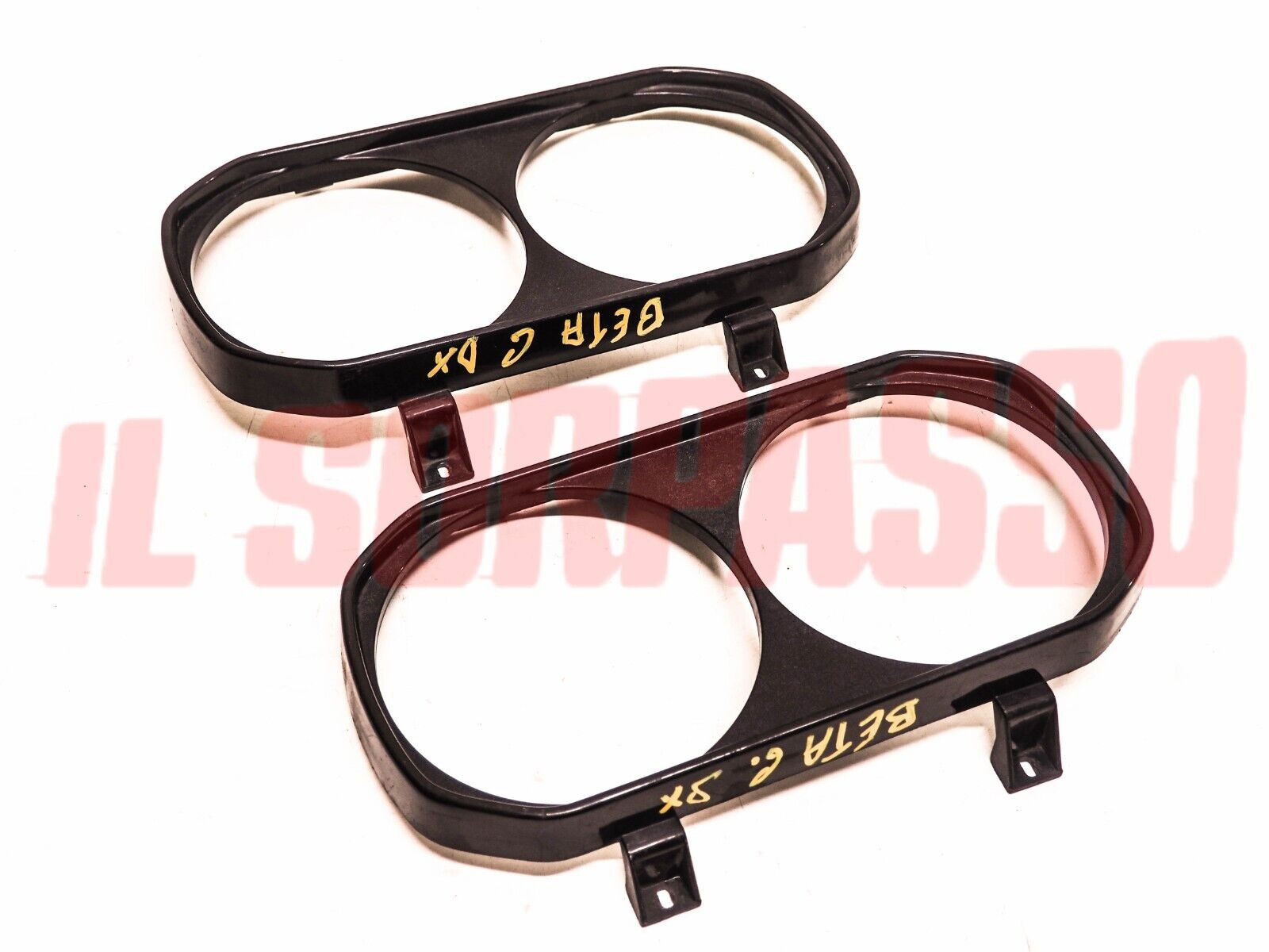 CORNICI CERCHI FARO DESTRA SINISTRA LANCIA BETA 2 SERIE COUPE HPE SPIDER NERE