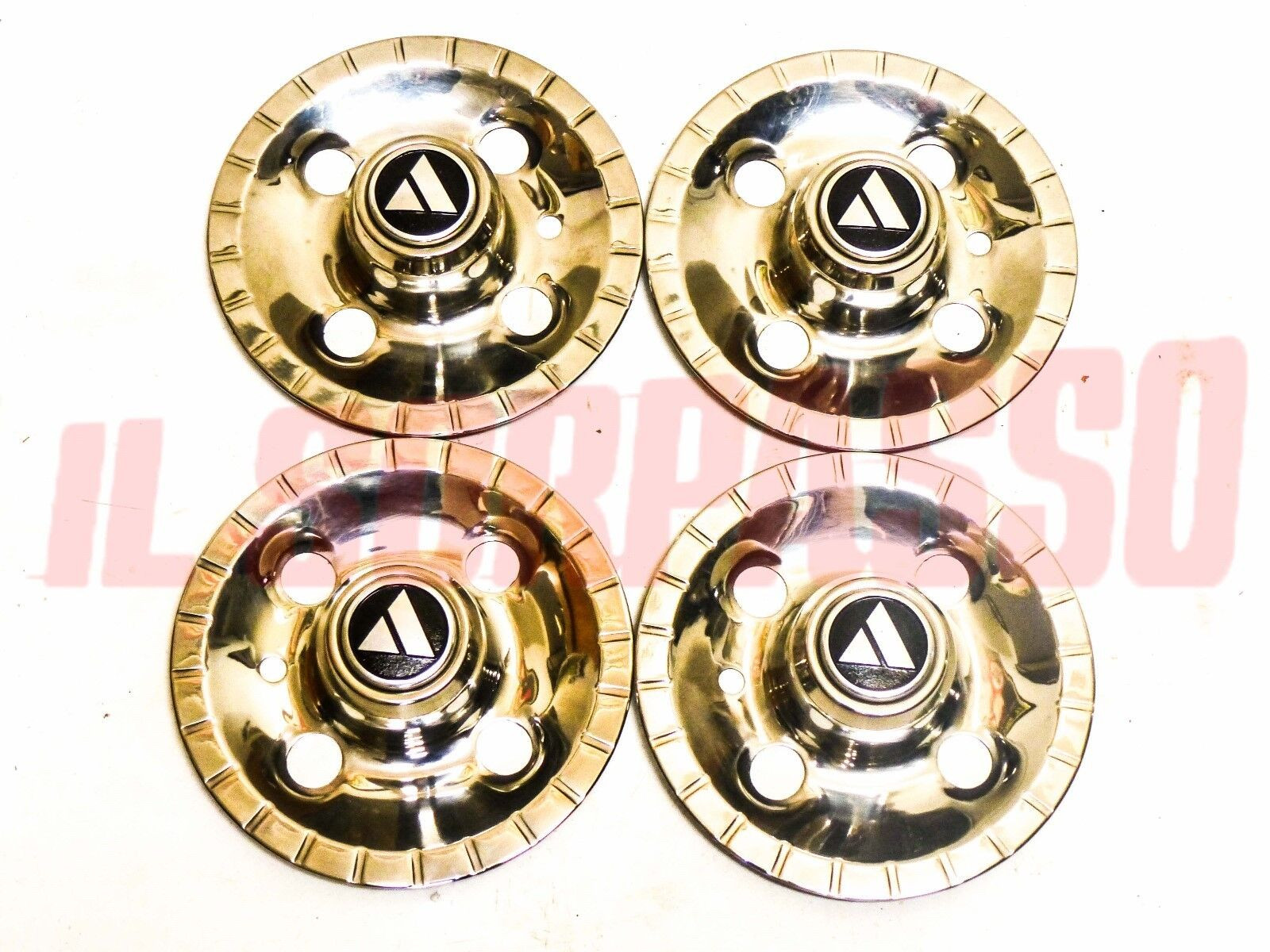 COPPE COPPETTE COPRIMOZZO RUOTA AUTOBIANCHI A112 1 SERIE STEMMA NERO