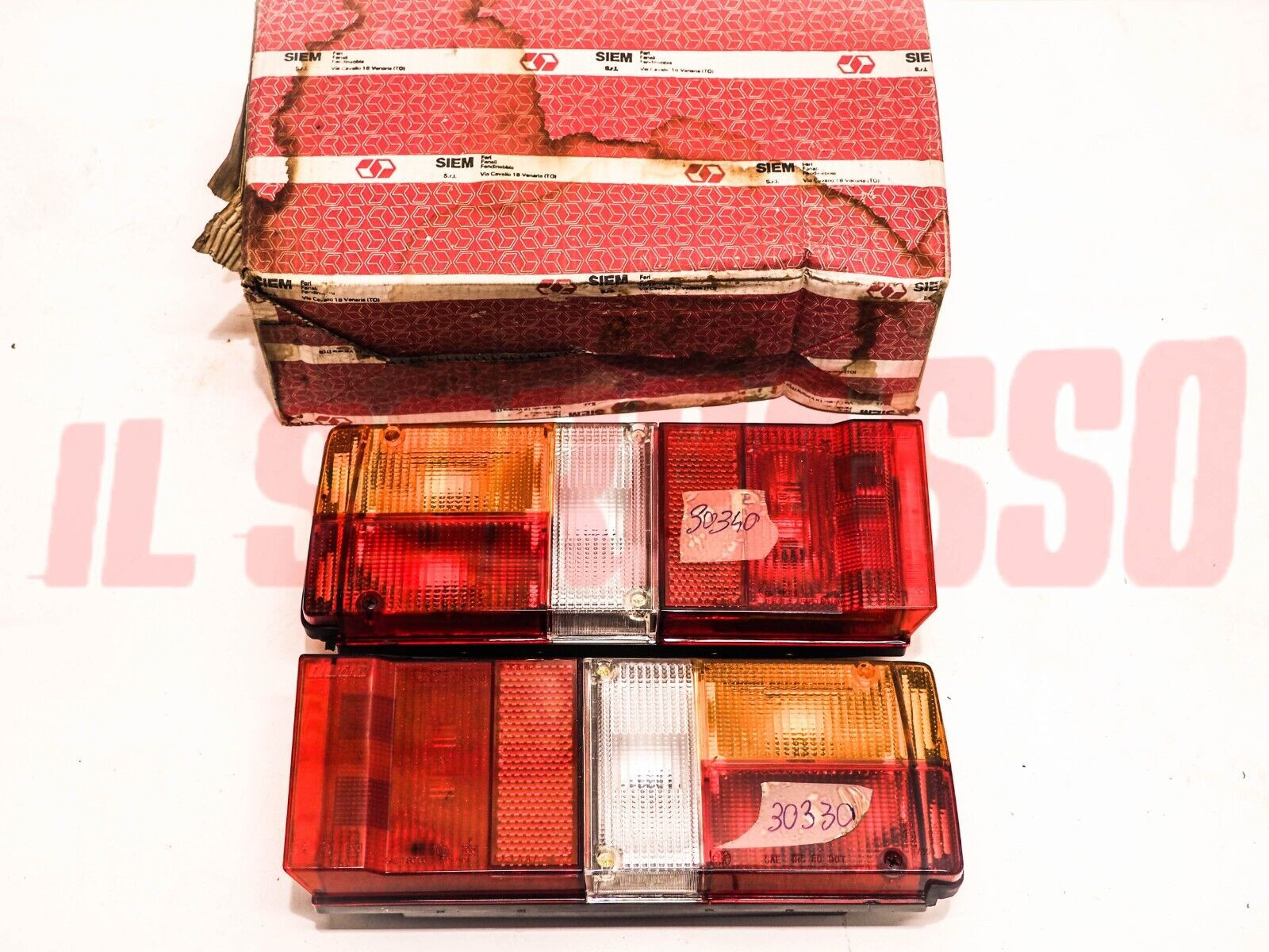 FANALE FARO POSTERIORE DESTRO + SINISTRO FIAT 131 ULTIMO TIPO ORIGINALI SIEM NOS