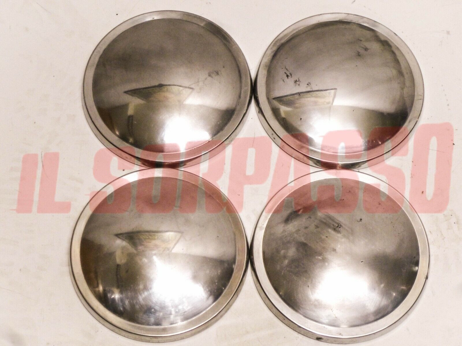 COPPE RUOTA BORCHIE AUTOBIANCHI BIANCHINA PANORAMICA ULTIMO TIPO ALLUMINIO