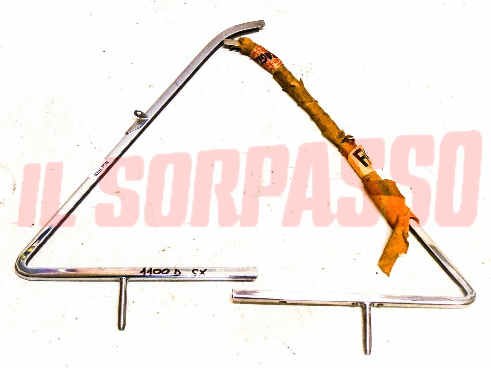 CORNICI DEFLETTORI PORTA DESTRA + SINISTRA FIAT 1100 D ORIGINALE