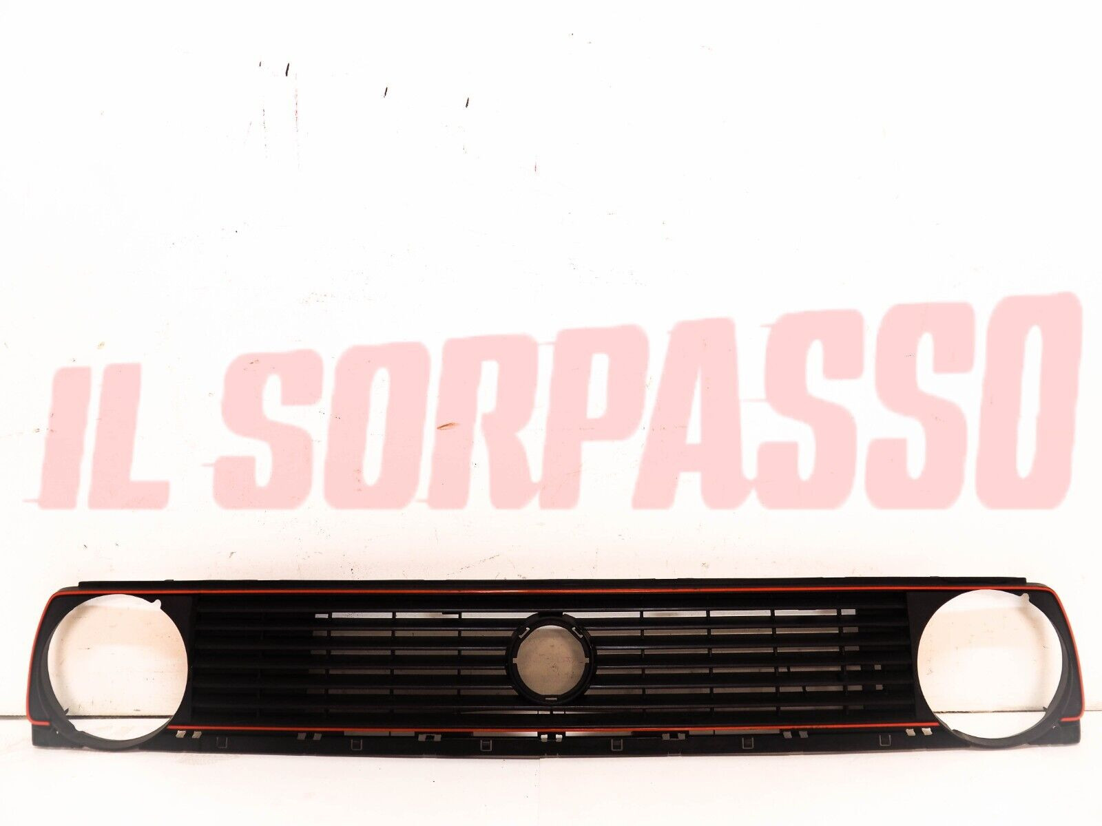 MASCHERINA GRIGLIA CALANDRA VOLKSWAGEN GOLF MK2 GTI ORIGINALE BORDO ROSSO