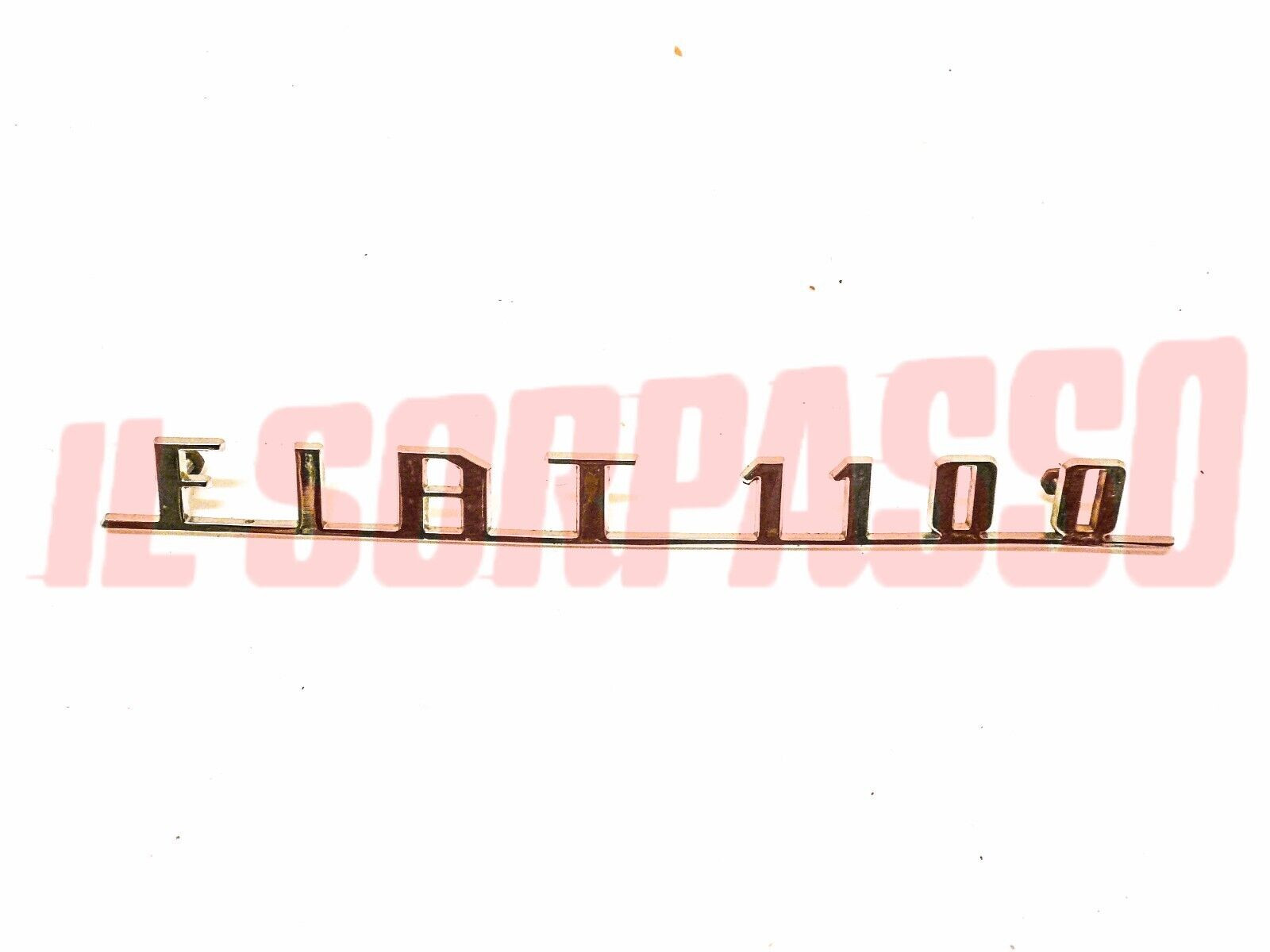 SCRITTA SIGLA COFANO POSTERIORE FIAT 1100 103 H EXPORT ORIGINALE CROMATA