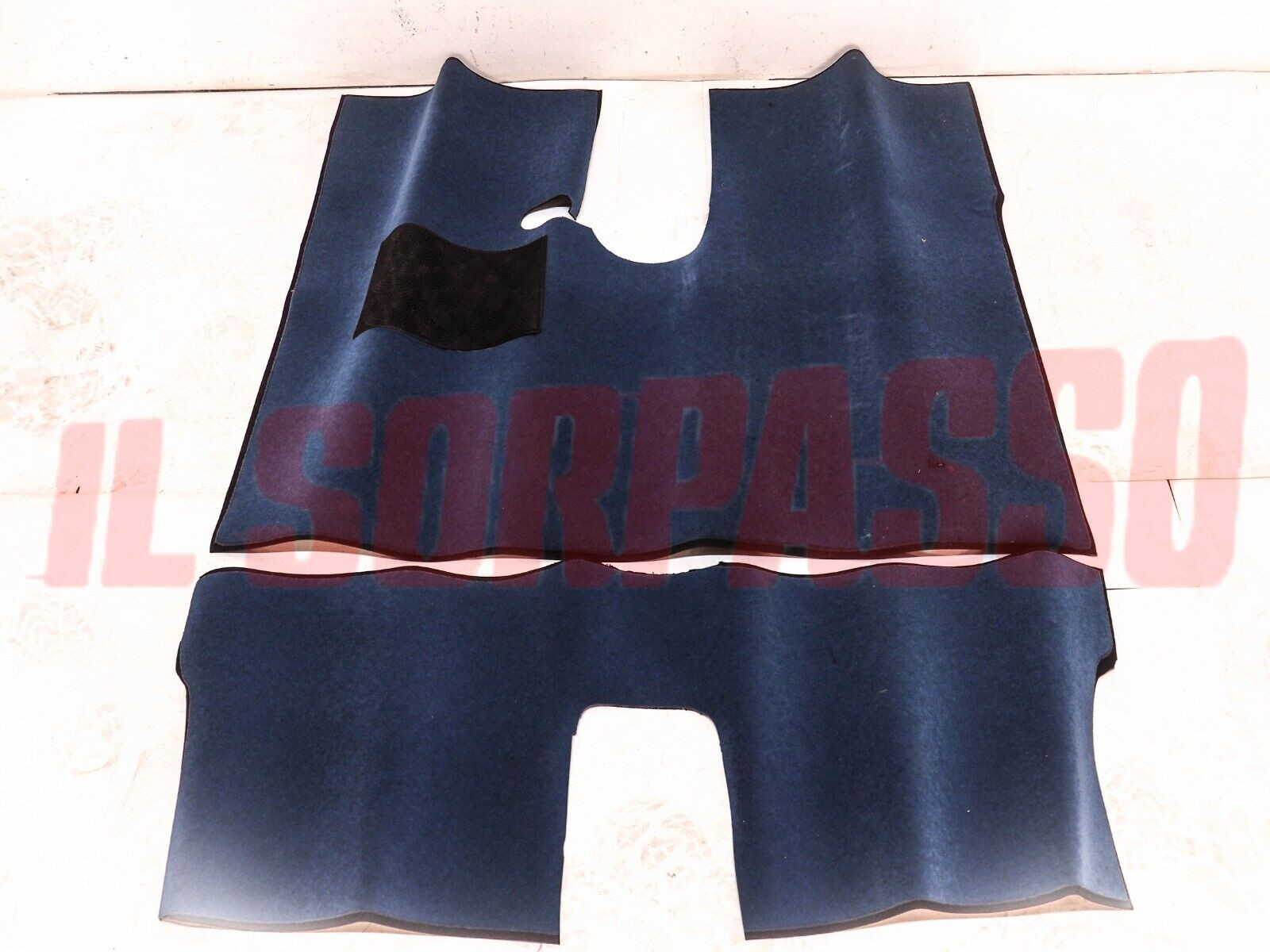 SOPRA TAPPETI GOMMA BLU E NERI LANCIA FULVIA COUPE HF ZAGATO MOQUETTE ORIGINALI