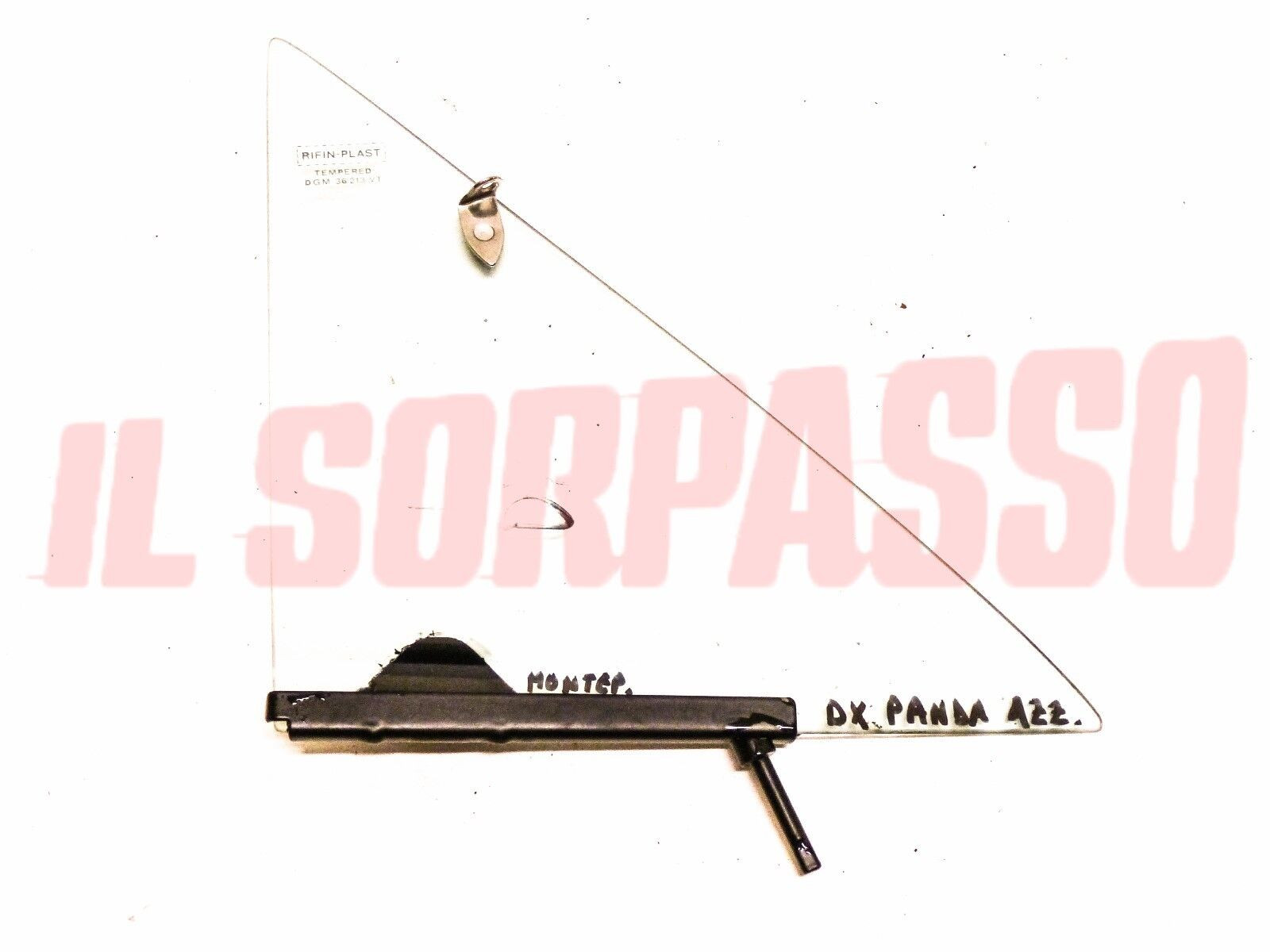 DEFLETTORE VETRO DESTRO AZZURRATO PORTA FIAT PANDA 30 45 4x4 ORIGINALE