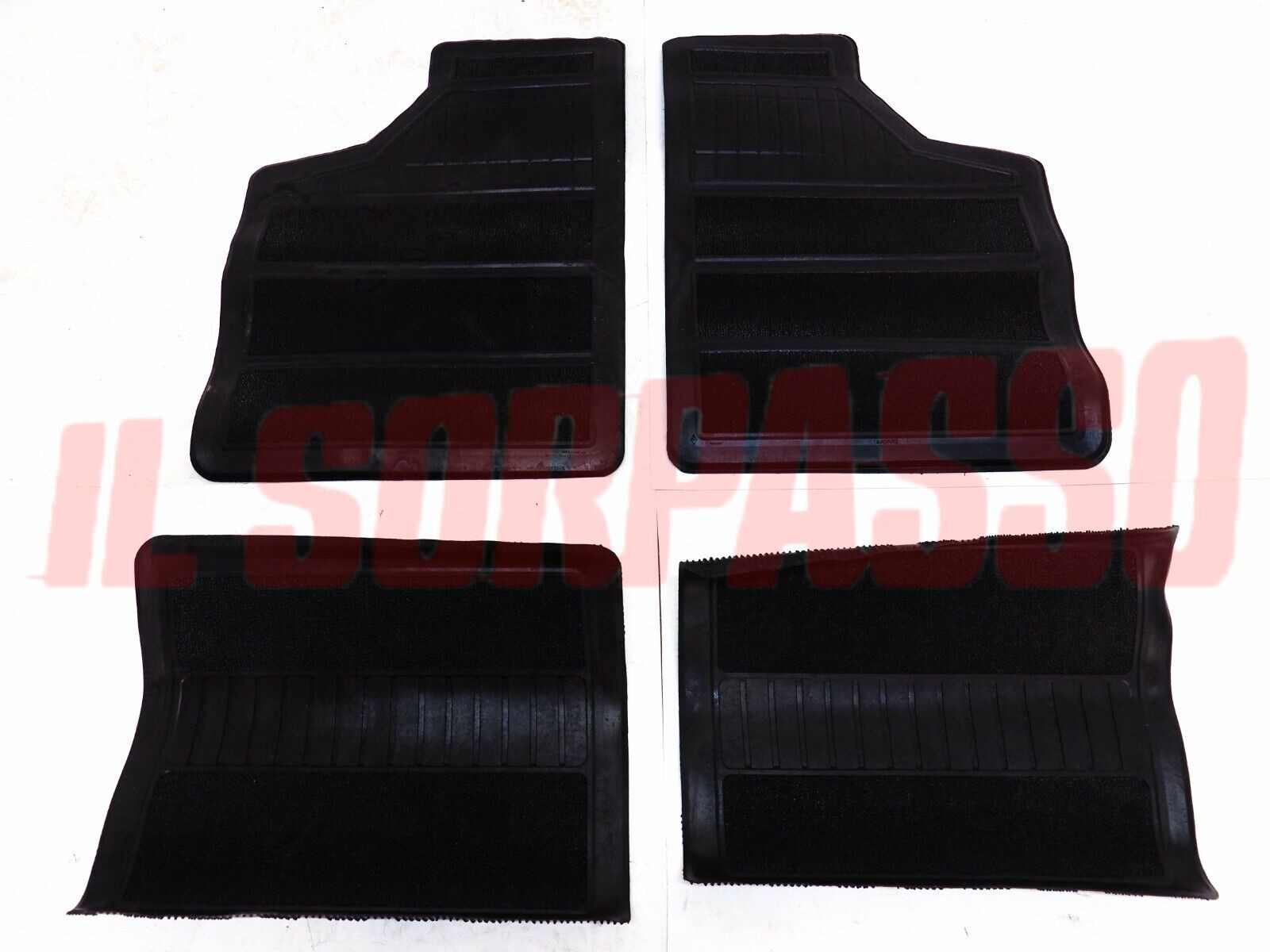 KIT SOPRA TAPPETI NERI AUTOBIANCHI A112 + ABARTH ORIGINALI VALENTINI