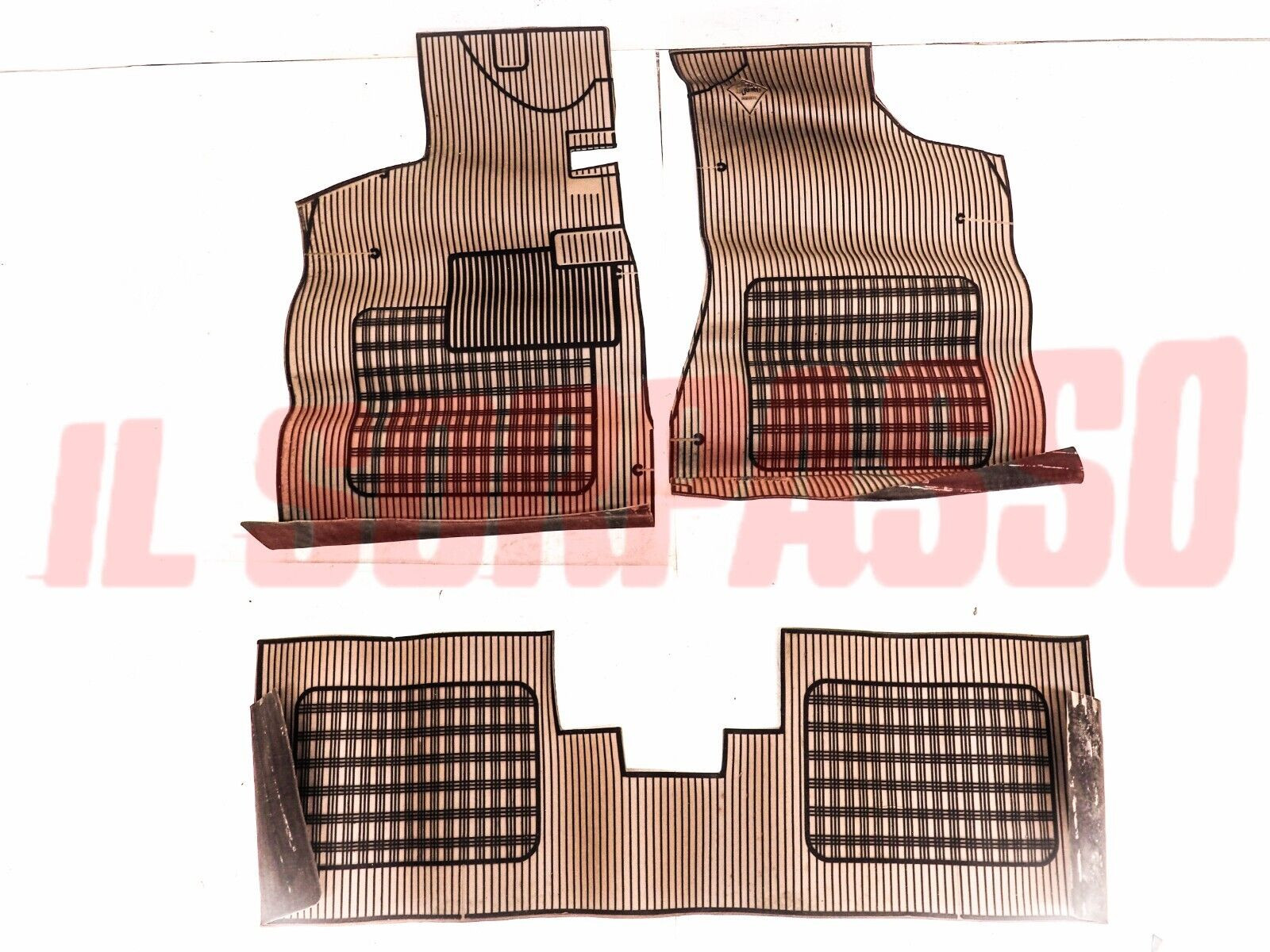 TAPPETI GOMMA GRIGI E NERI LANCIA BETA COUPE HPE ORIGINALI JUMBO