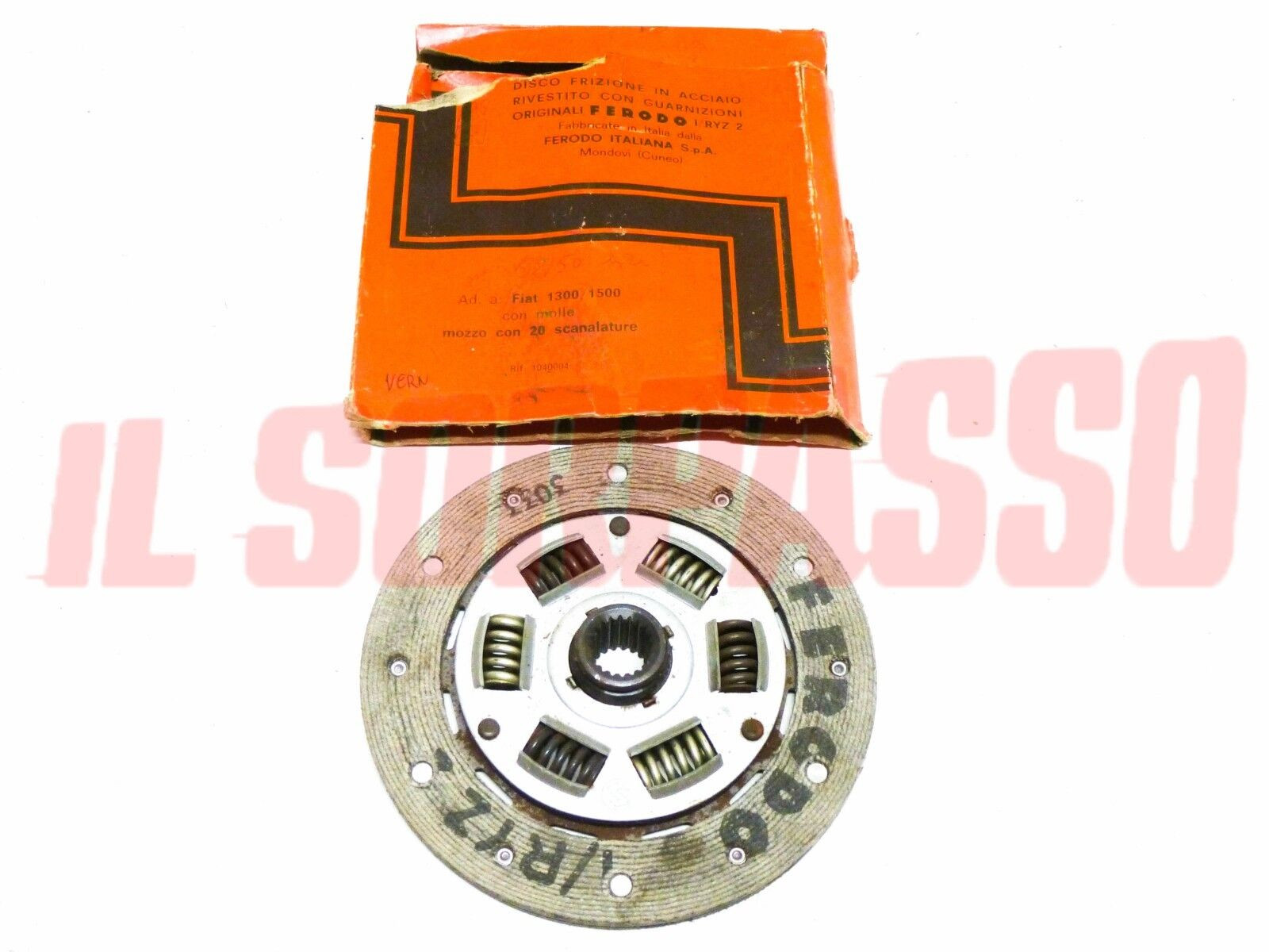 DISCO FRIZIONE FIAT 1300 1500 BERLINA MOD. CON 20 CAVE ORIGINALE FERODO