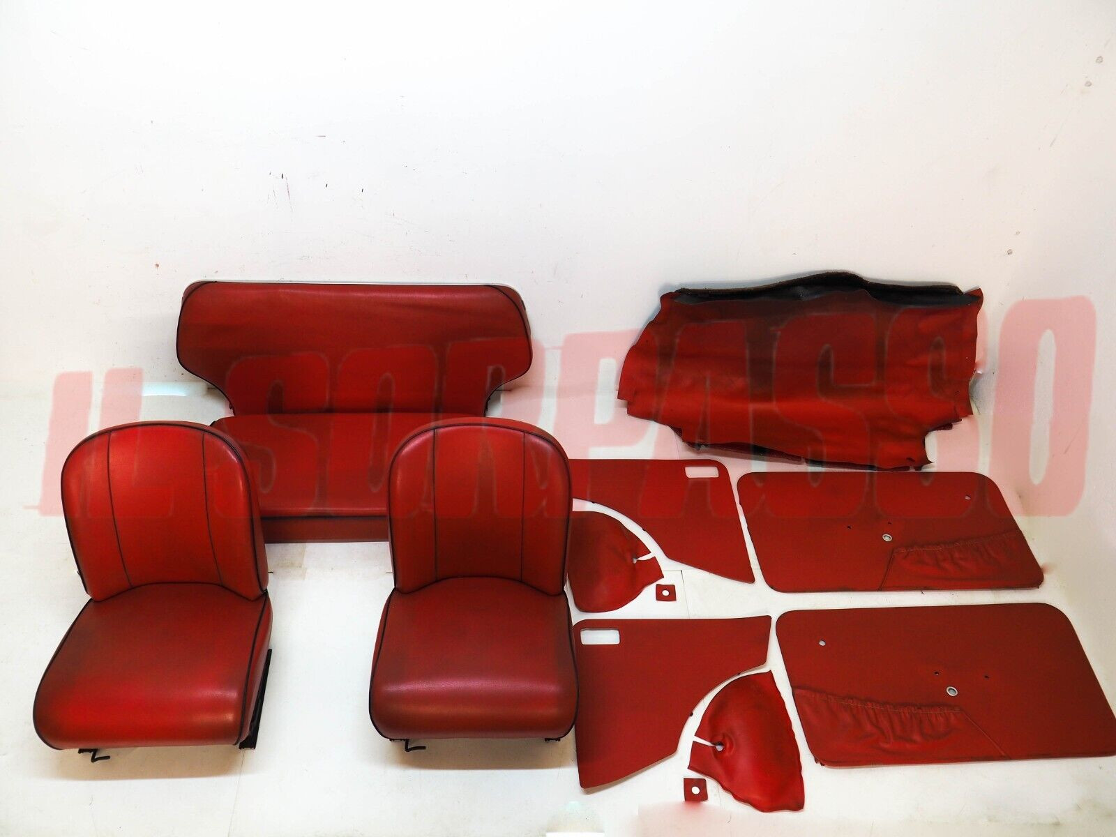 TAPPEZZERIA PANNELLI SEDILI CAPPELLIERA PASSARUOTA ROSSI FIAT 850 BERLINA ORIGIN