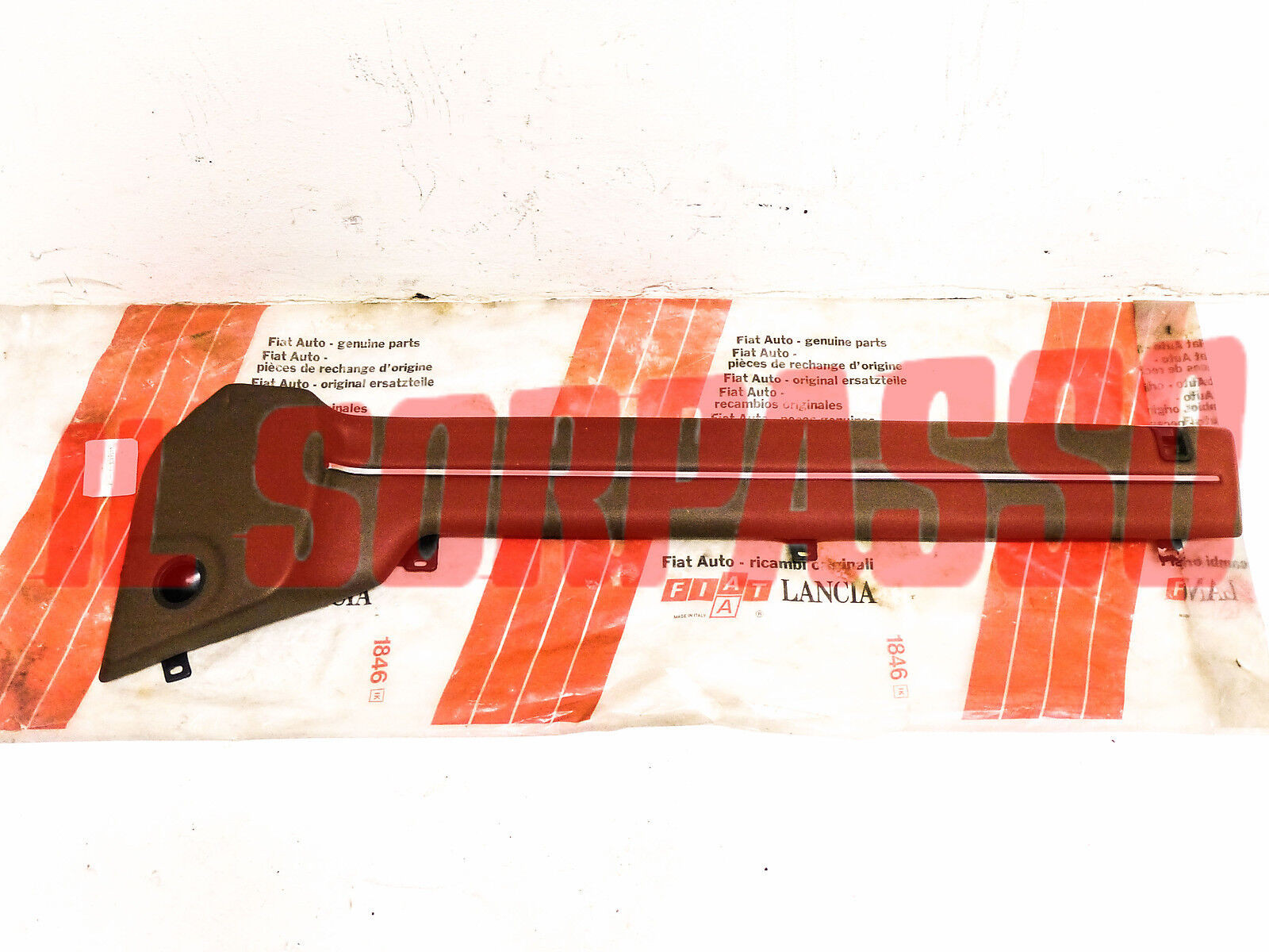 EBANISTERIA MARRONE CROMATURA PROFILO PANNELLO PORTA ANT DESTRA FIAT ARGENTA