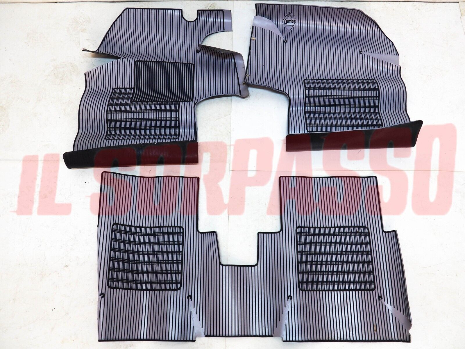 SOPRA TAPPETI GOMMA GRIGI E NERI LANCIA DELTA 1.3 - 1.5 ORIGINALI JUMBO