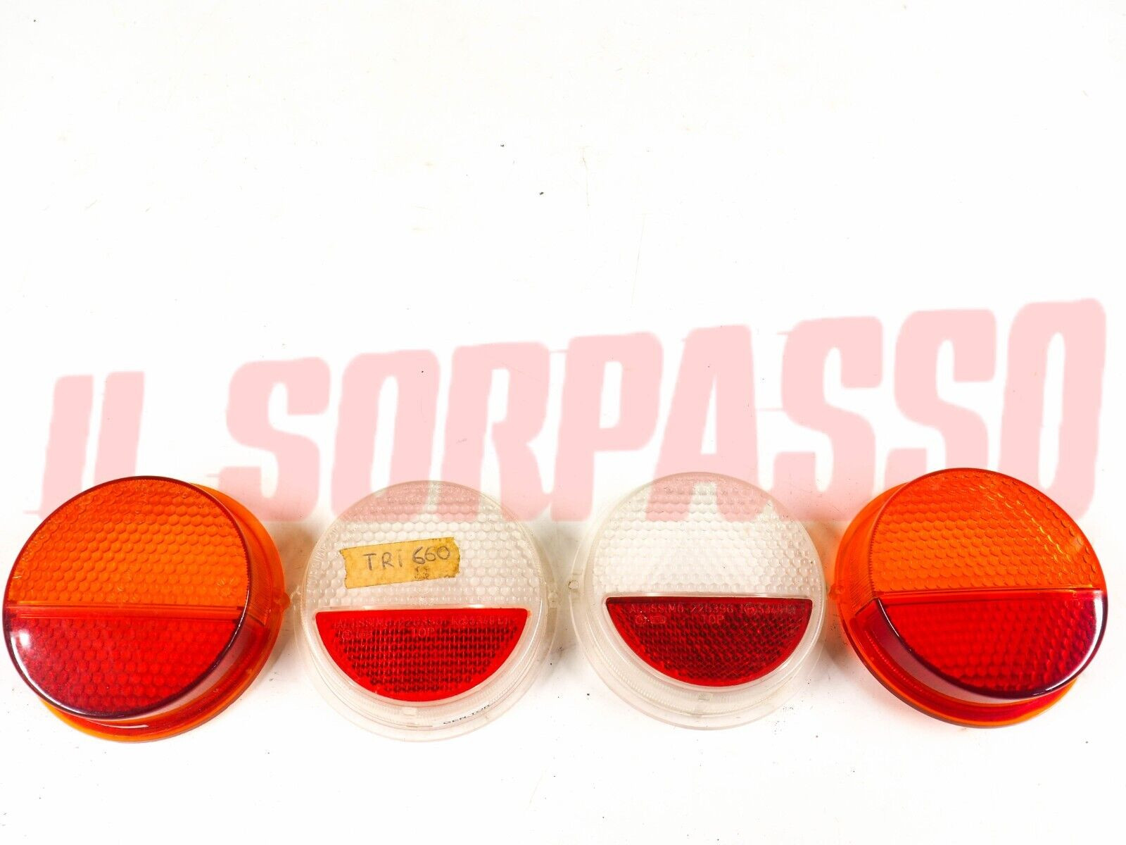 PLASTICHE FANALI POSTERIORI FIAT 850 COUPE 2 3 SERIE - 128 RALLY ALTISSIMO