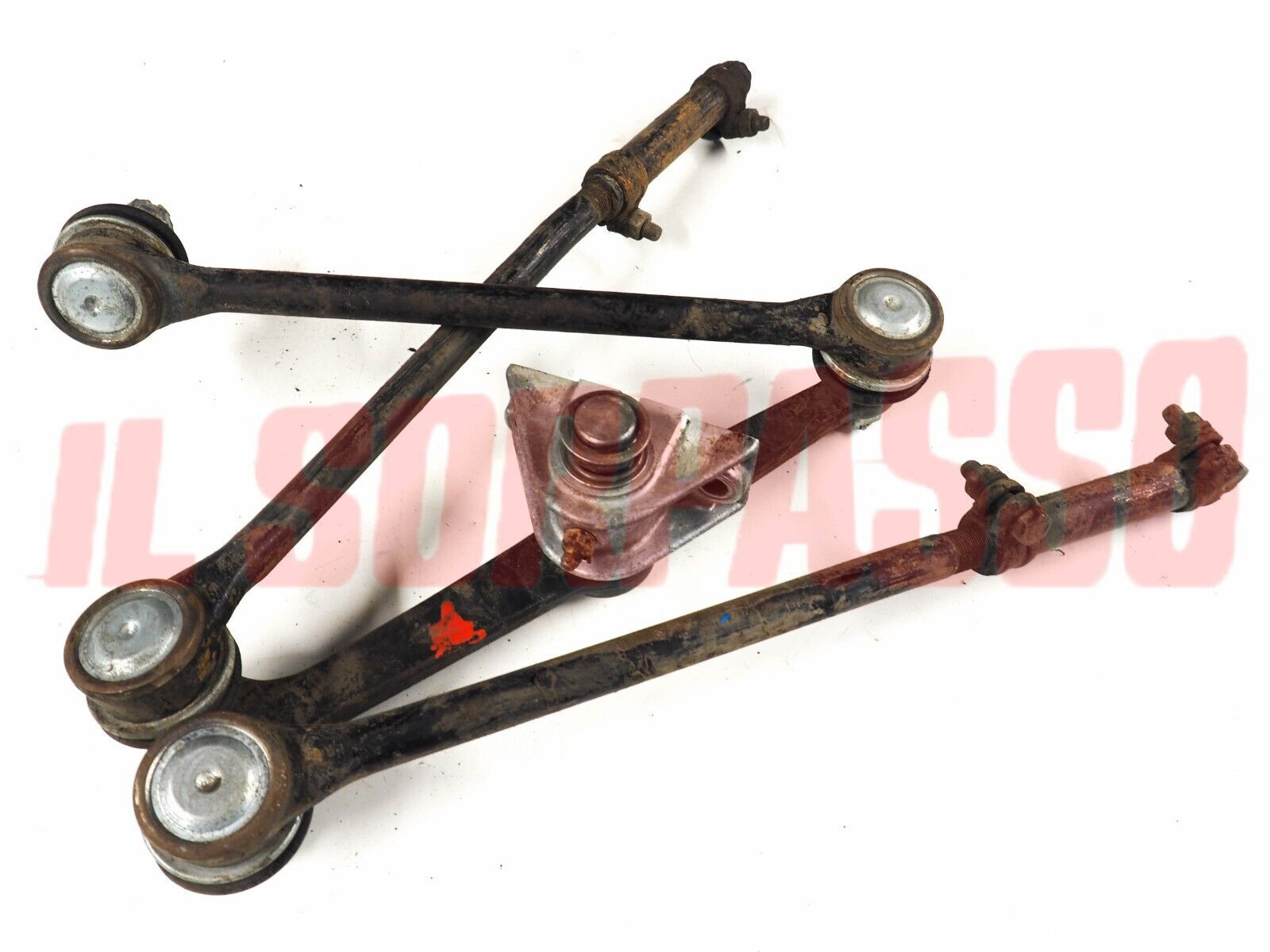 RINVIO TIRANTE SCATOLA GUIDA STERZO + TESTINE FIAT 1100 R + FAMILIARE ORIGINALI