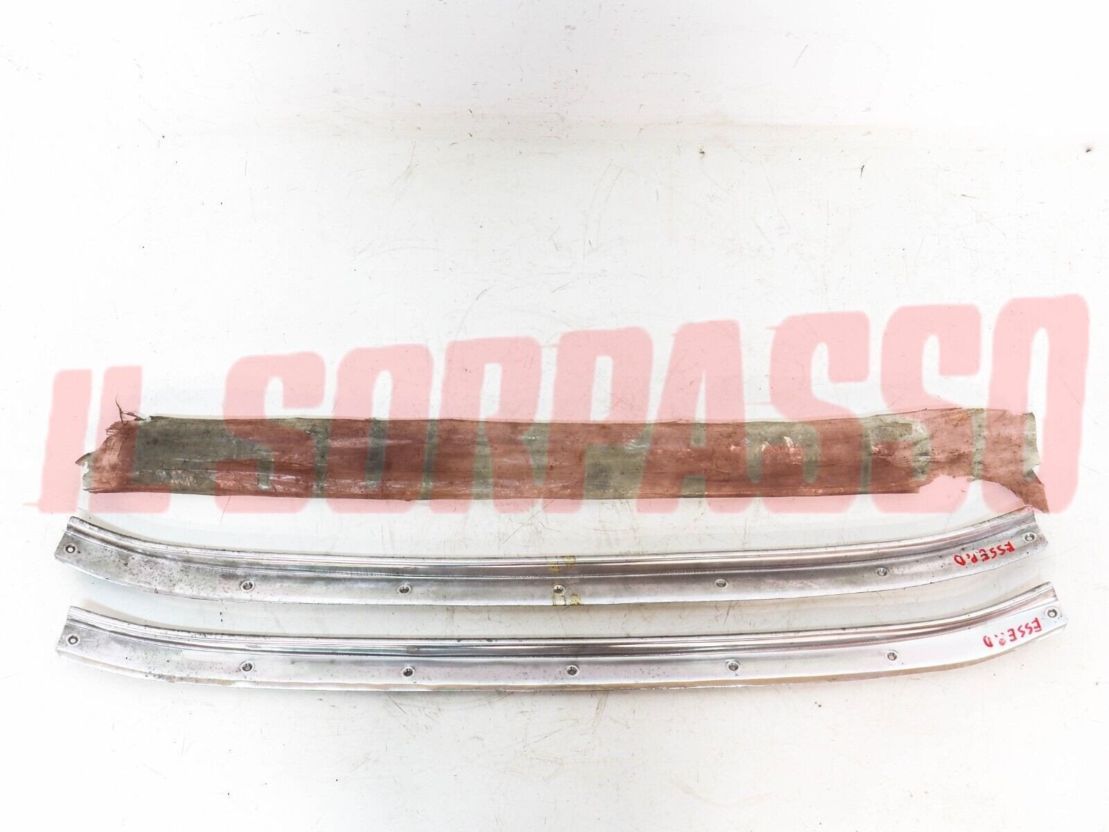 PROFILI ALLUMINIO BATTITACCO FIAT TOPOLINO 500 B C BELVEDERE ORIGINALI NOS