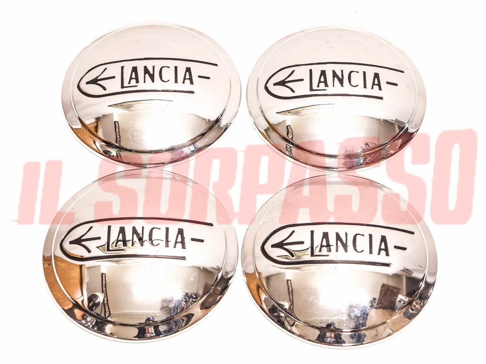 COPPE RUOTA CERCHI BORCHIE CROMATE LANCIA ARDEA