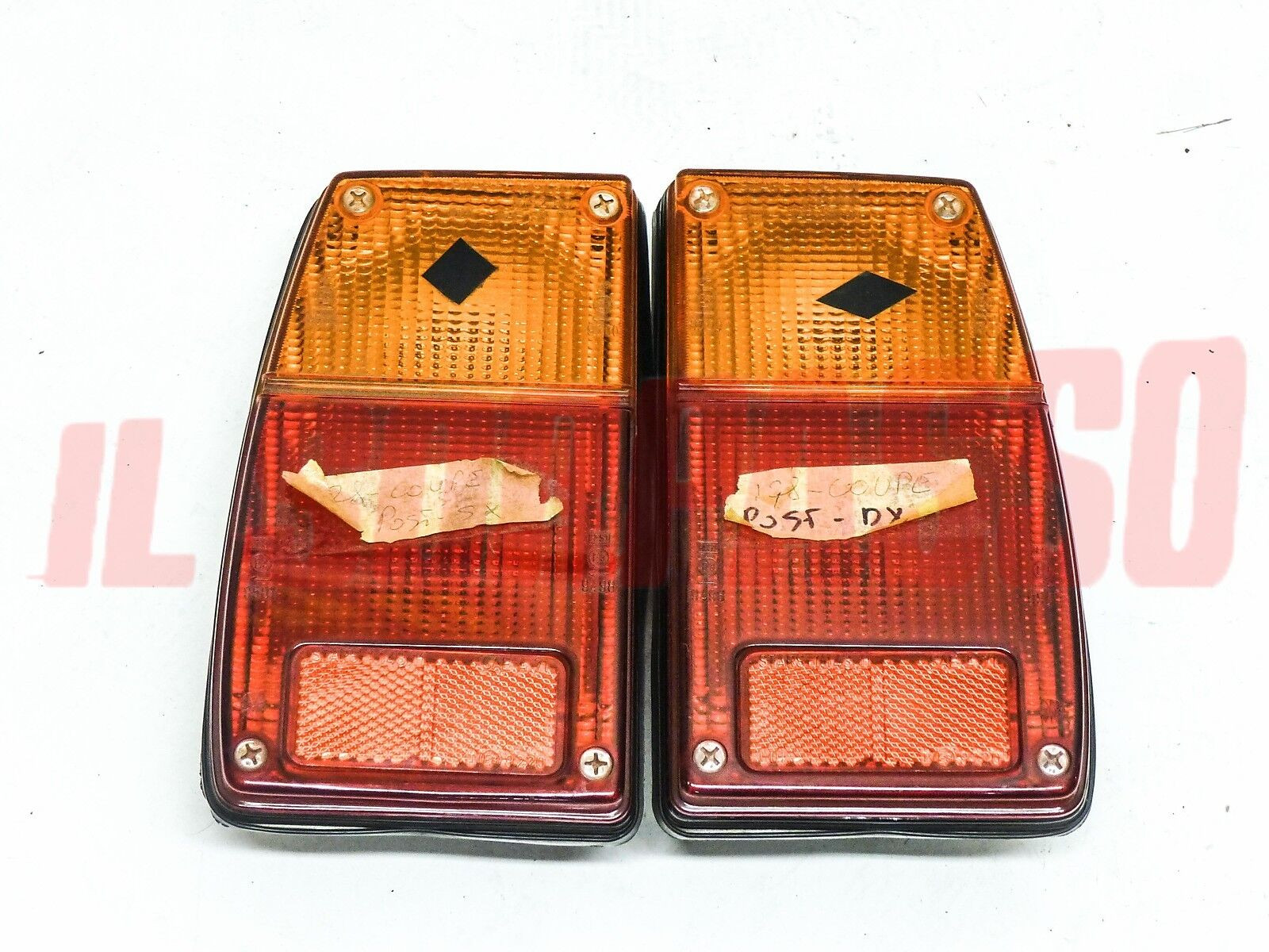 FANALI FARI POSTERIORI DESTRO SINISTRO FIAT 128 COUPE S STARS BORDO NERO