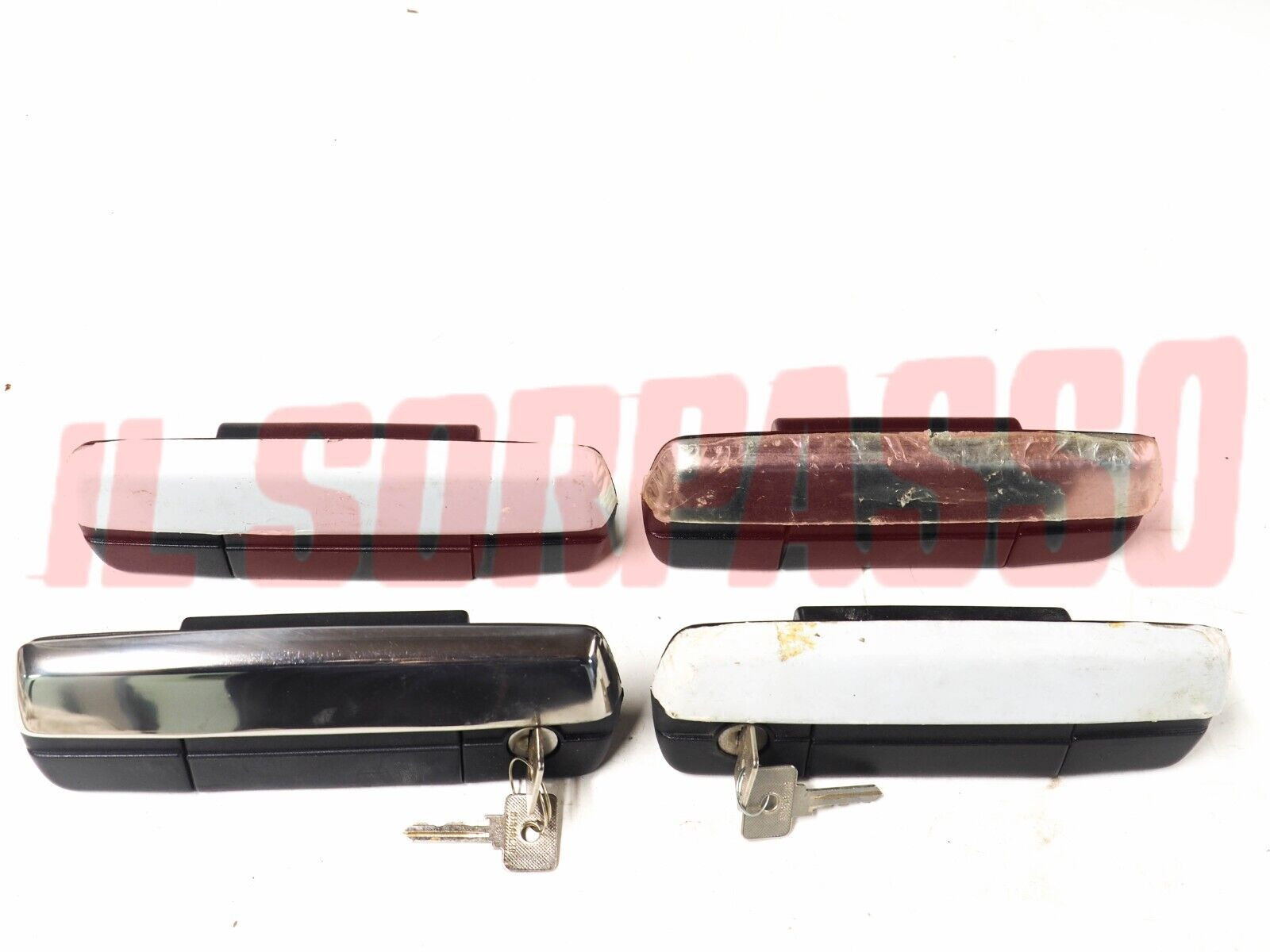 MANIGLIE PORTE ANTERIORI + POSTERIORI DESTRA + SINISTRA FIAT 131 ULTIMO TIPO