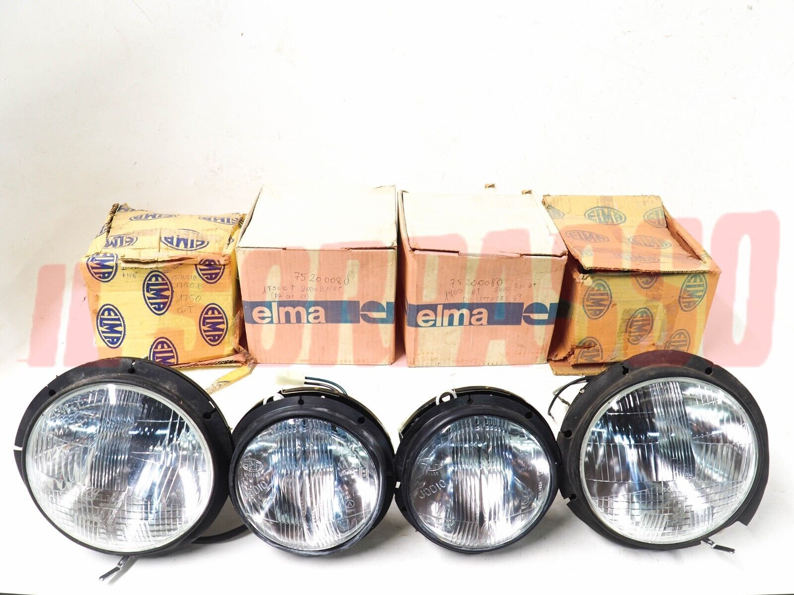 GRUPPI OTTICI FANALI + SEDI FARO ELMA JODIO A.R GIULIA 1750 BERLINA GT 1750 2000