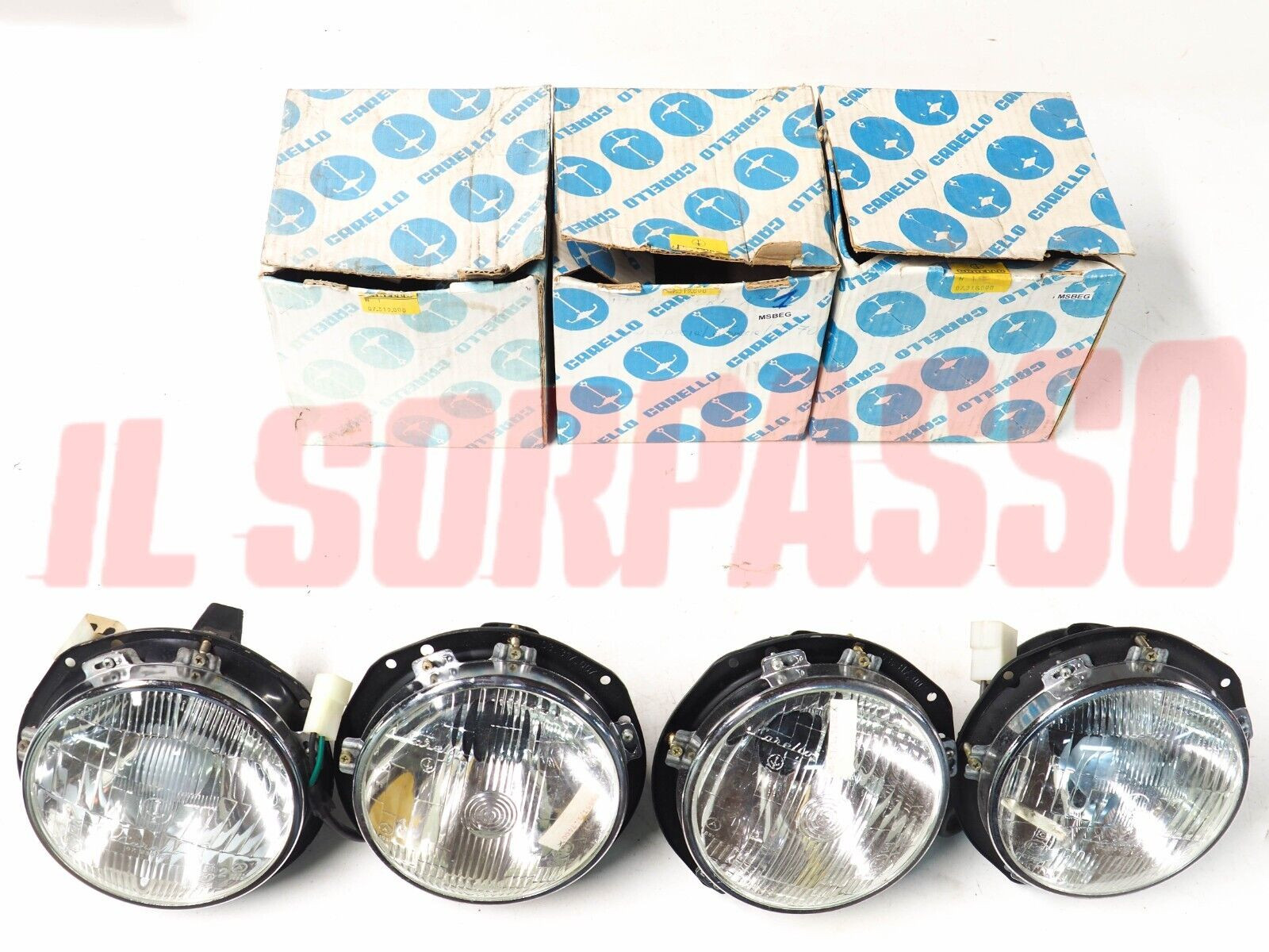 GRUPPI OTTICI FANALI TAZZE FARO CARELLO C/ POSIZIONE FIAT DINO COUPE LANCIA BETA