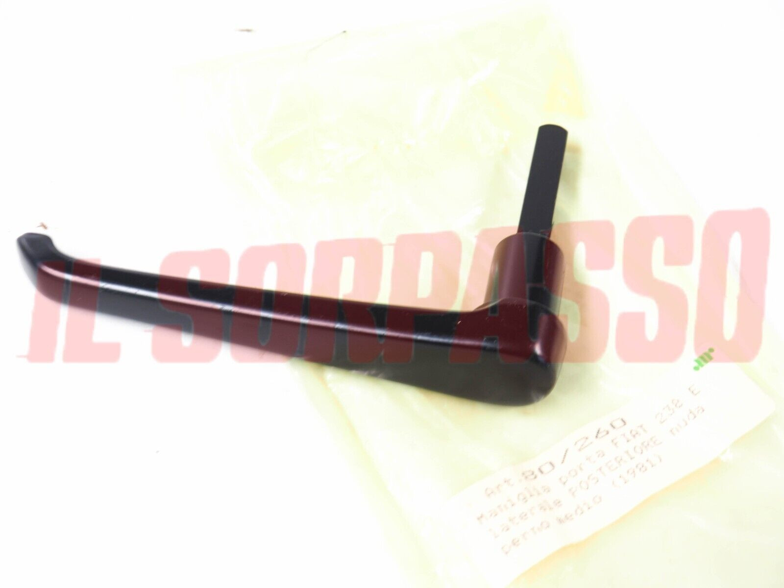 MANIGLIA PORTA LATERALE POSTERIORE NERA PERNIO MEDIO  FIAT 238 ORIGINALE