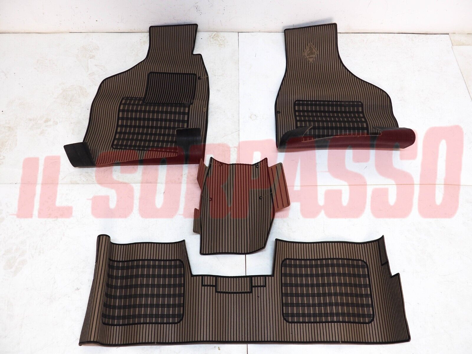 SOPRA TAPPETI BEIGE E NERI AUTOBIANCHI Y10 + TURBO ORIGINALI JUMBO