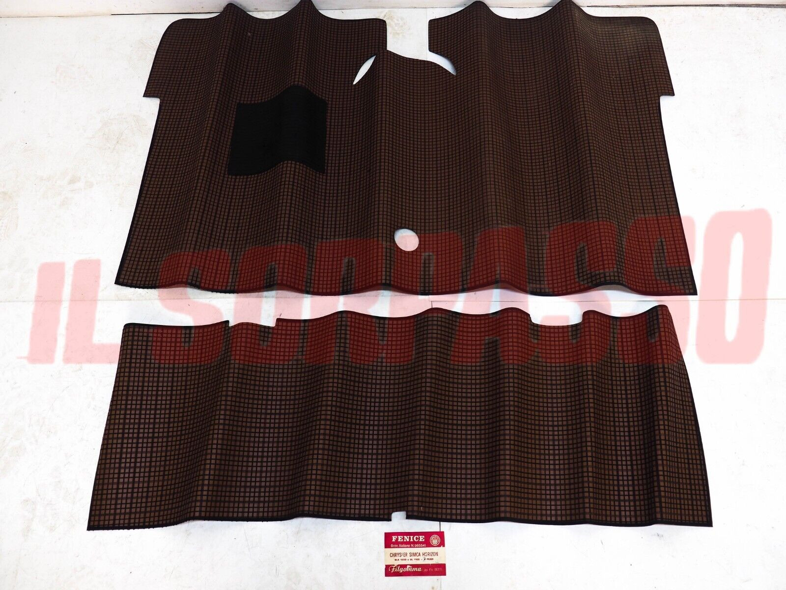 SOPRA TAPPETI MARRONI E NERI SIMCA CHRYSLER HORIZON ORIGINALI FENICE
