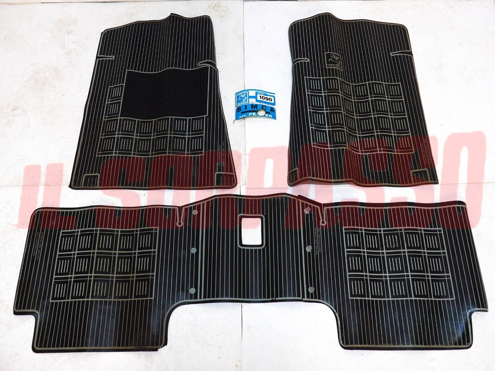 SOPRA TAPPETI AZZURRI E NERI SIMCA CHRYSLER SUNBEAM ORIGINALI PEGASO