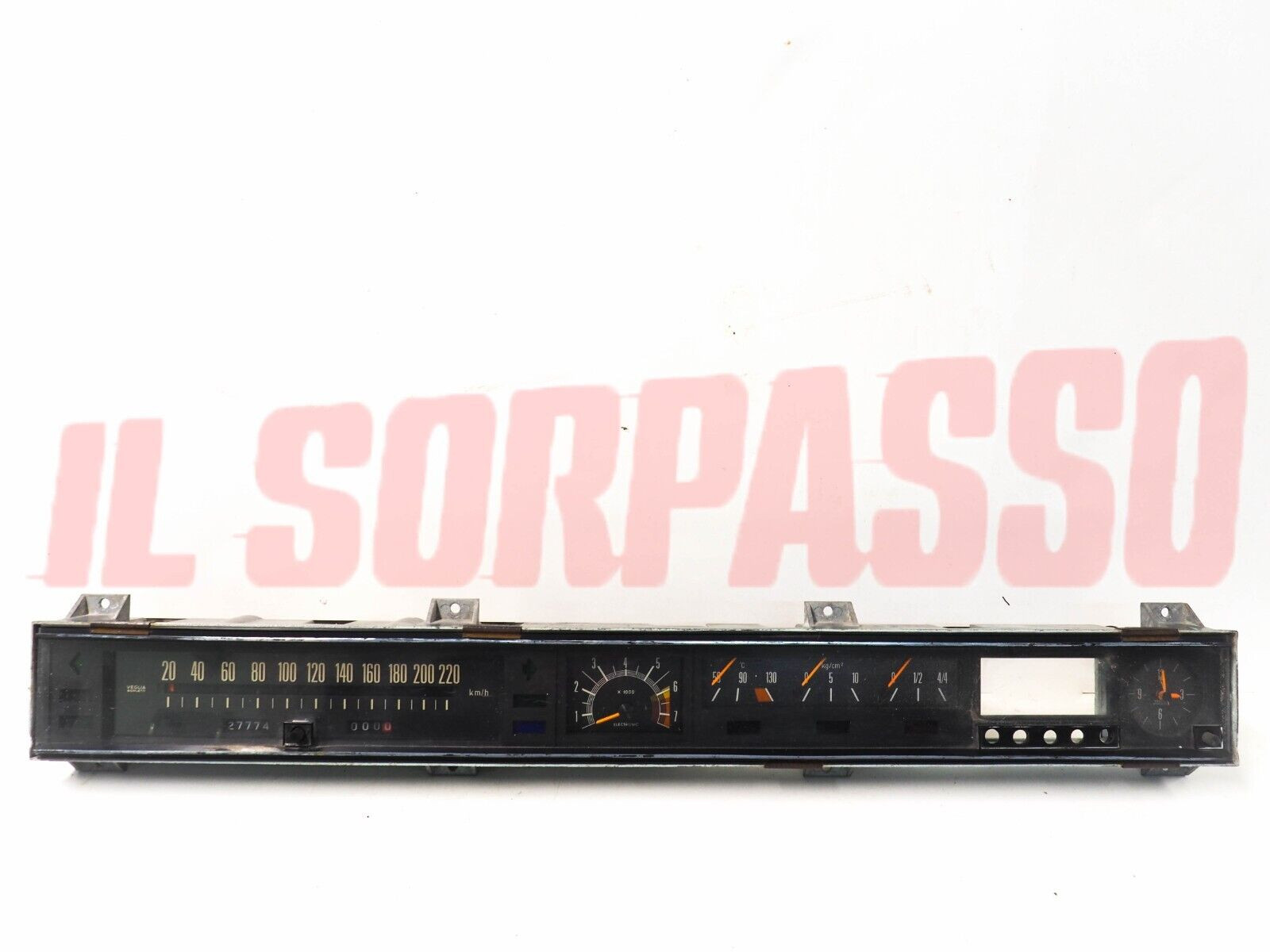 STRUMENTO CONTACHILOMETRI CONTAGIRI OROLOGIO CRUSCOTTO FIAT 130 BERLINA ORIGINAL