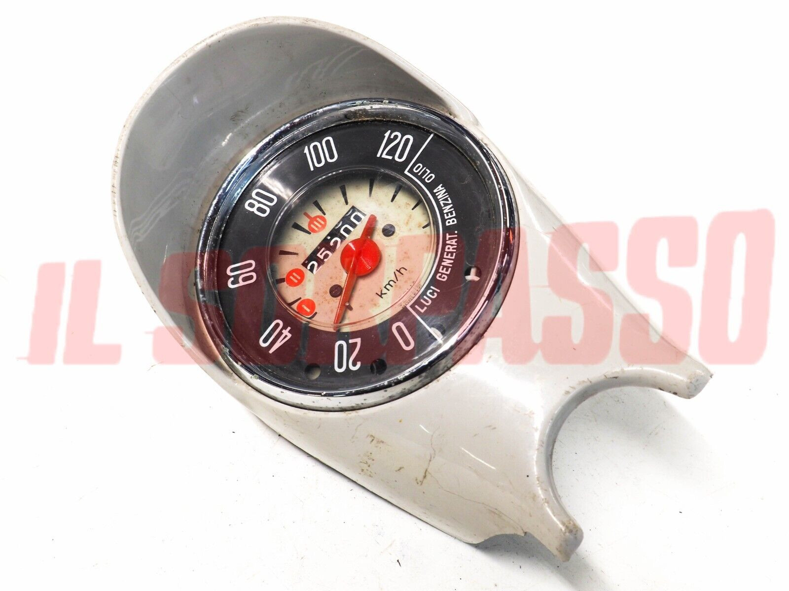 STRUMENTO CONTACHILOMETRI CRUSCOTTO CON GUSCIO ROTTO FIAT 500 F + GIARDINIERA