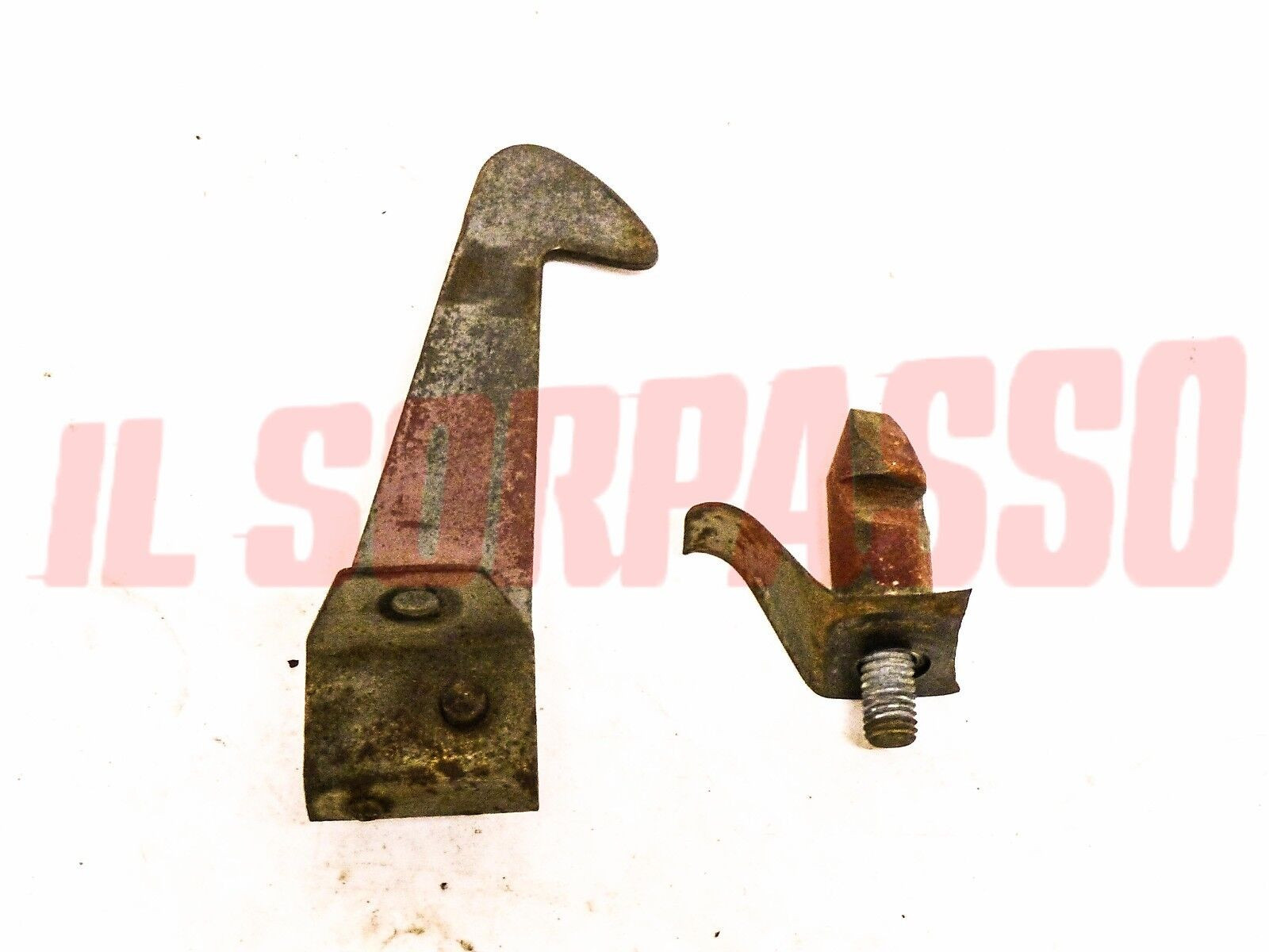 GANCIO + MOLLA + PERNIO COFANO ANTERIORE FIAT 1100 A B E - MUSONE ORIGINALI