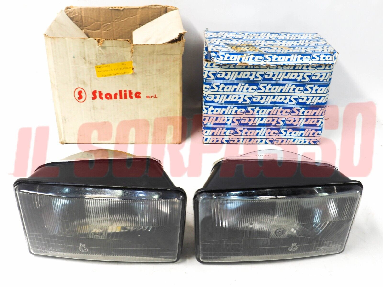 GRUPPI OTTICI FANALI FARI DESTRO + SINISTRO FIAT 127 - 147 DIESEL MARCA SIMPLER