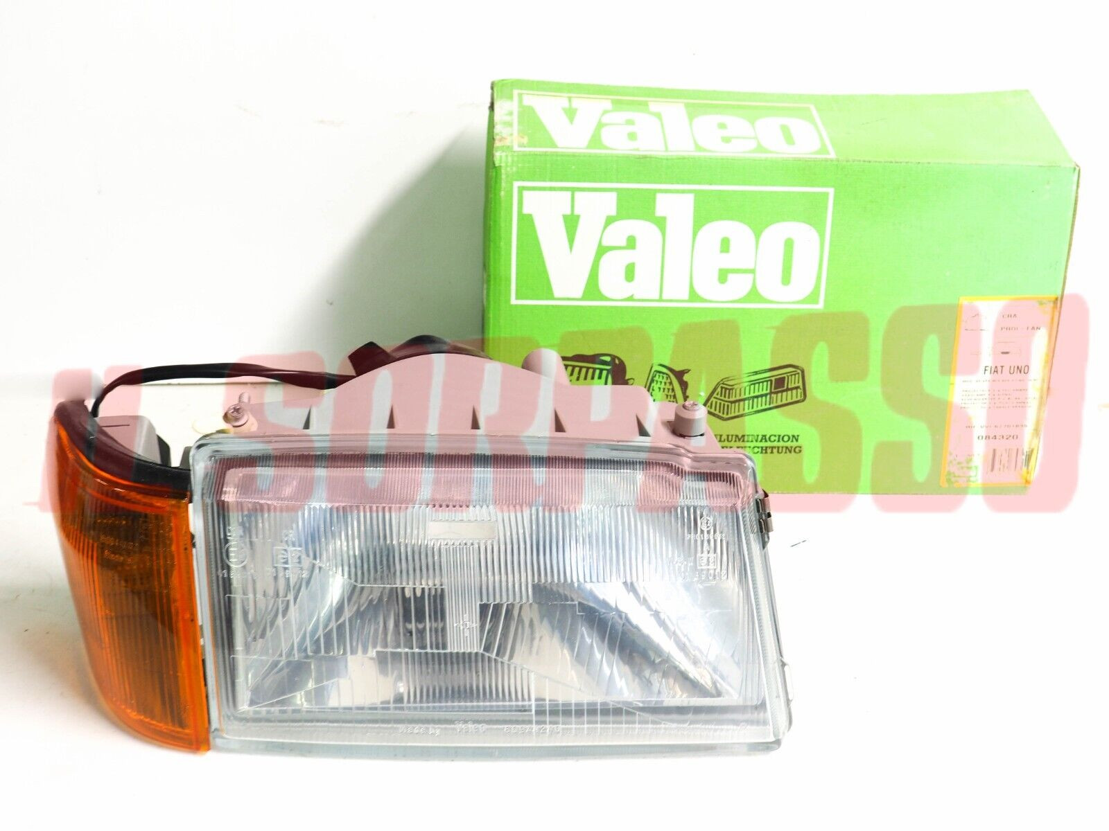 GRUPPO OTTICO FANALE FARO DESTRO + FRECCIA ARANCIO FIAT UNO TURBO 2 SERIE VALEO