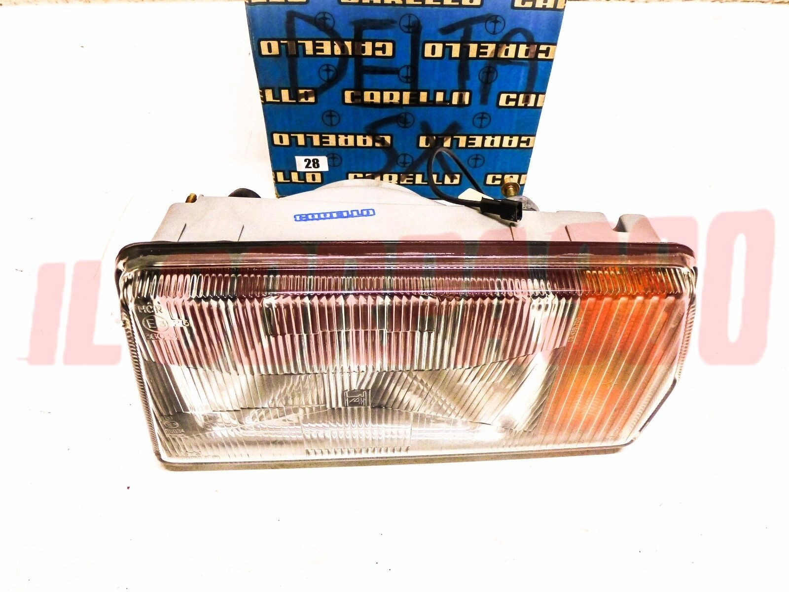 GRUPPO OTTICO FANALE FARO SINISTRO + FRECCIA LANCIA DELTA 1 SERIE CARELLO H4