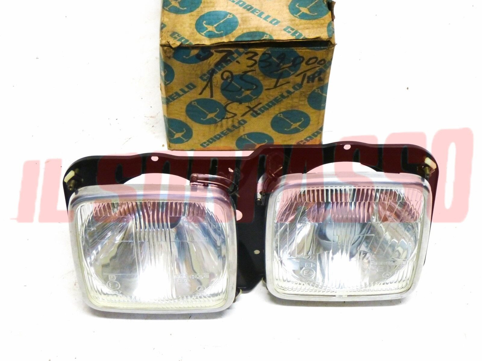 GRUPPI OTTICI FANALI FARI SINISTRO + SUPPORTO FIAT 125 BERLINA 1 SERIE CARELLO